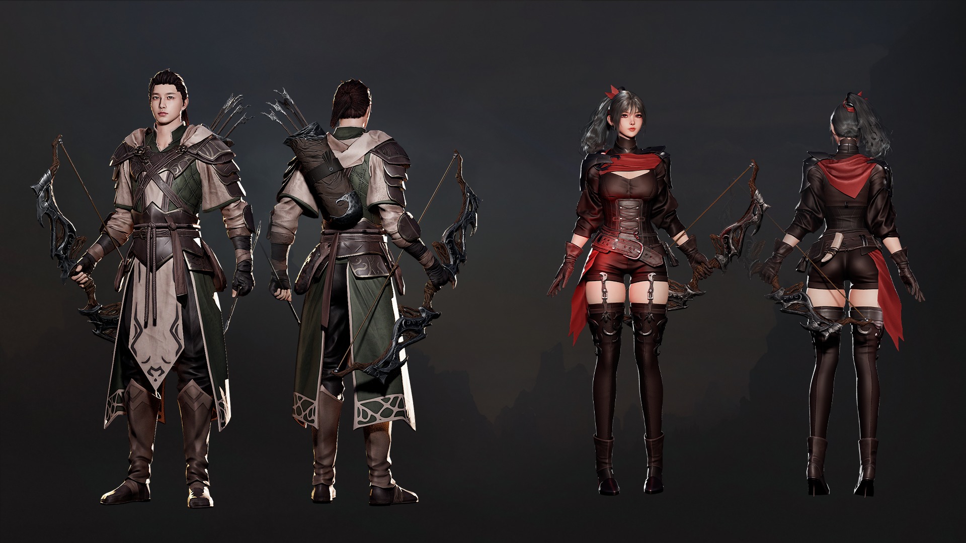 MMORPG Archers - Medieval Fantasy Modular Character Bundle 3D Model Collection_15