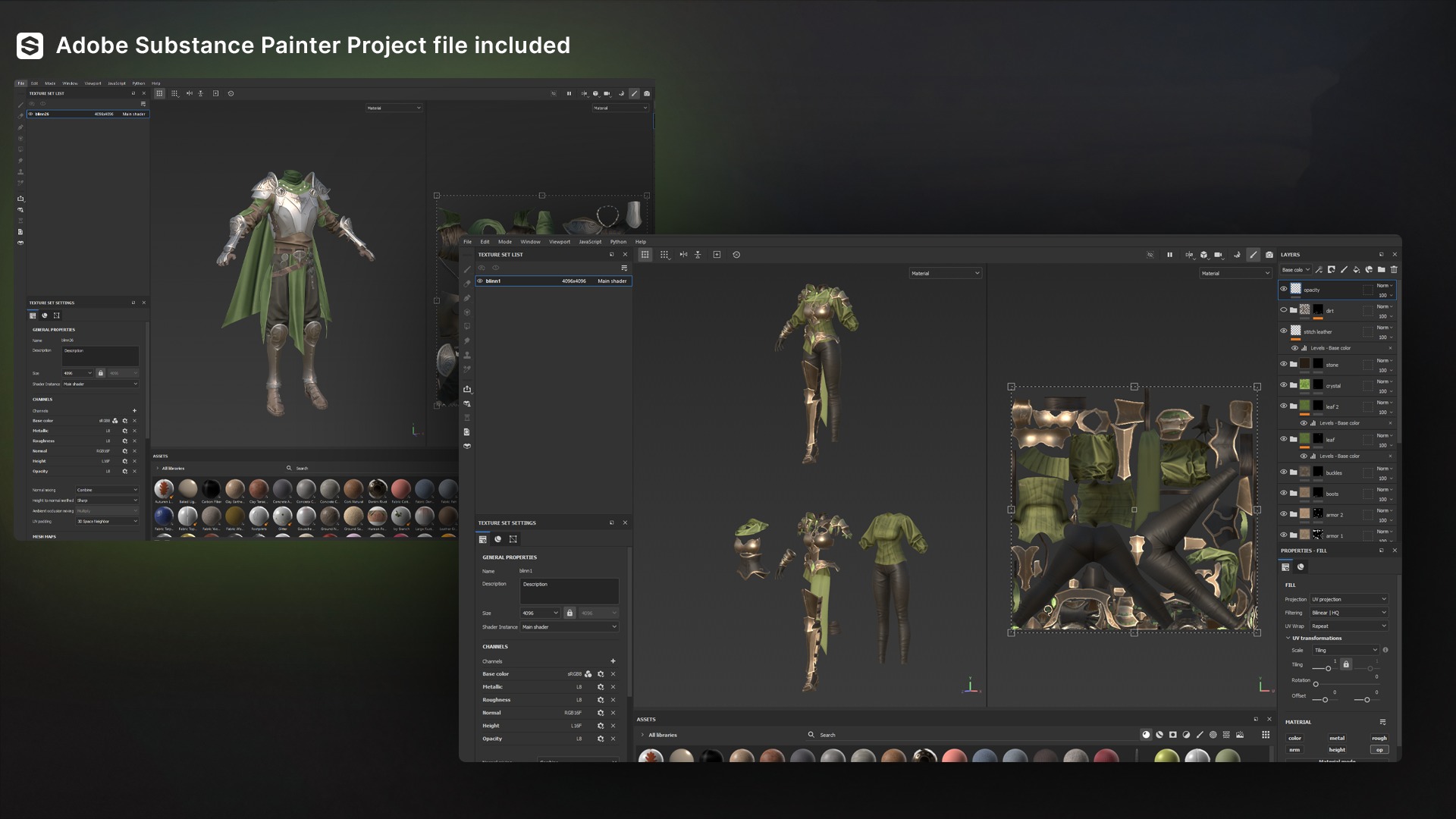 MMORPG Archers - Medieval Fantasy Modular Character Bundle 3D Model Collection_28