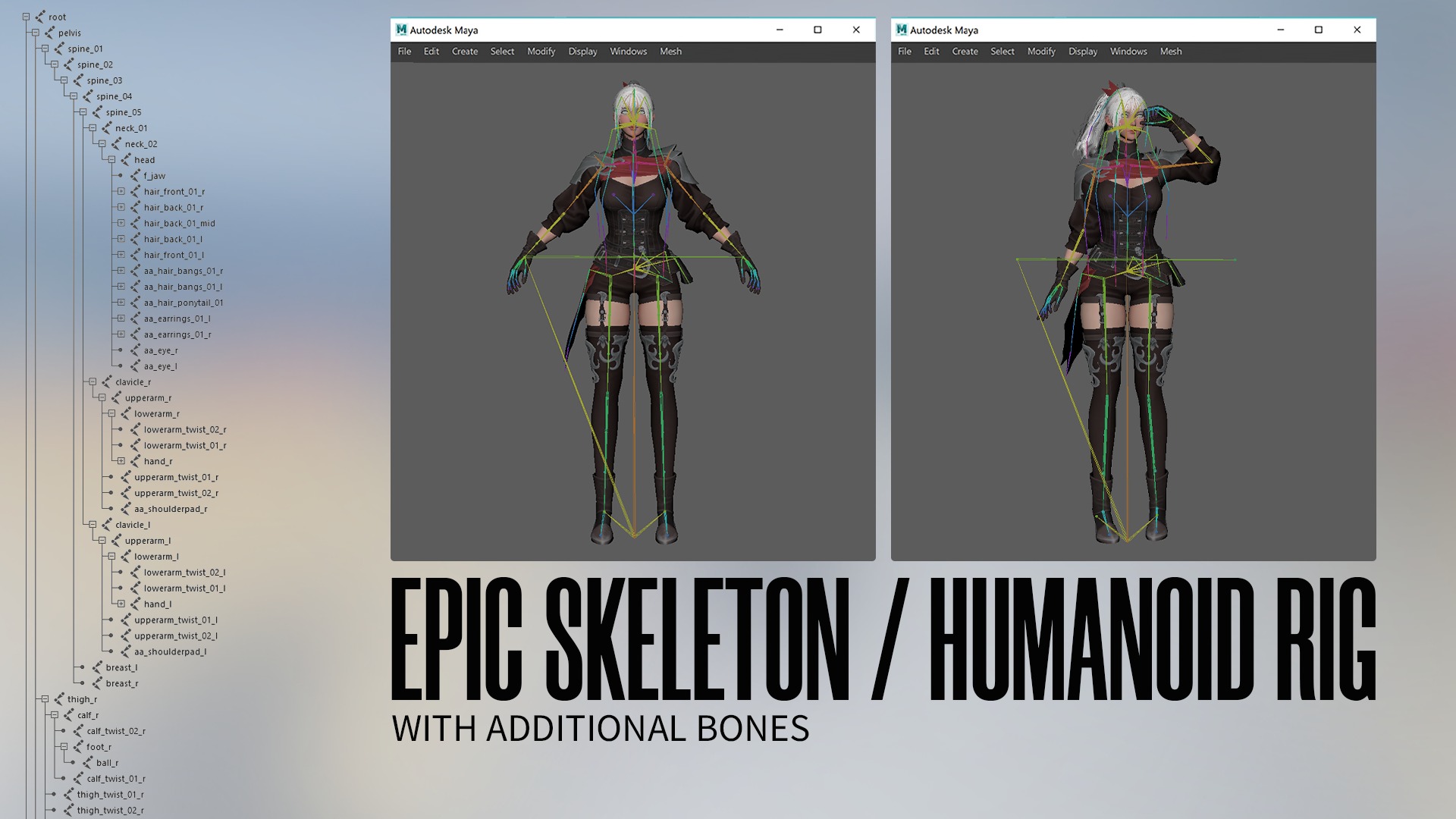 MMORPG Archers - Medieval Fantasy Modular Character Bundle 3D Model Collection_31