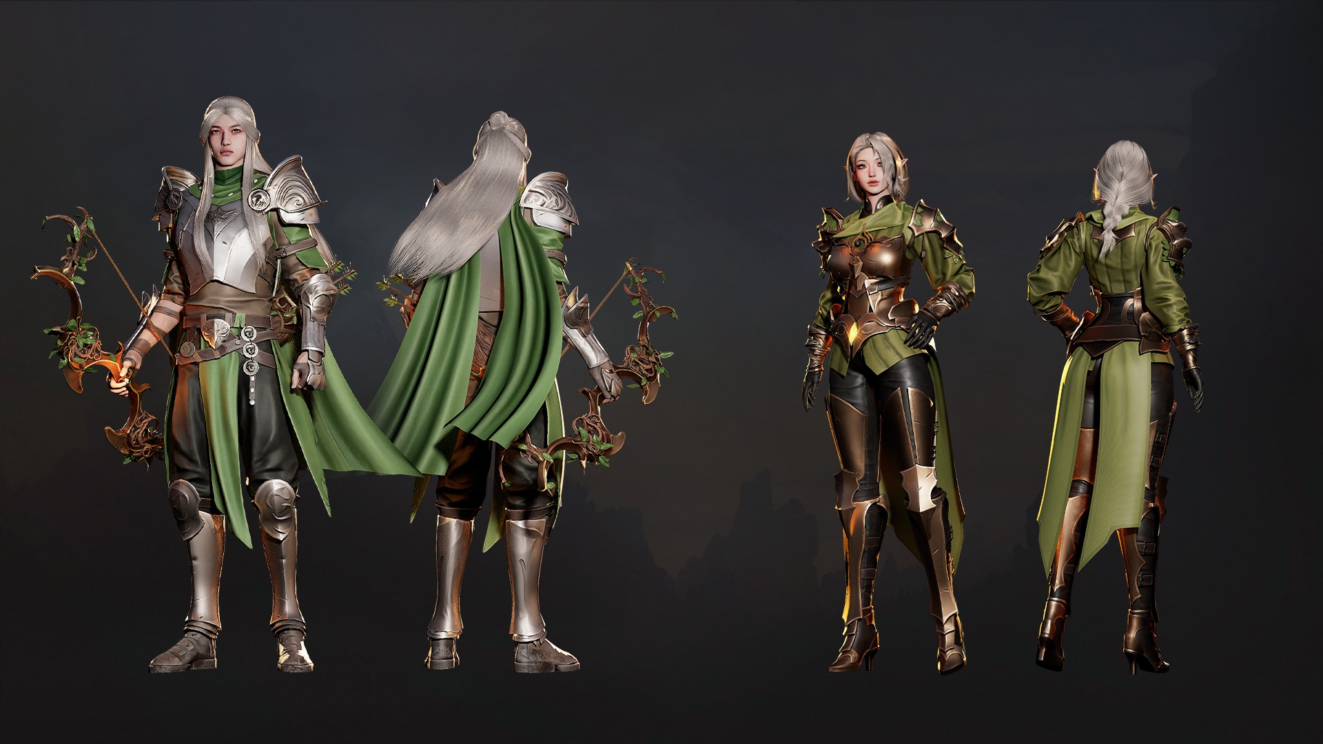 MMORPG Archers - Medieval Fantasy Modular Character Bundle 3D Model Collection_16