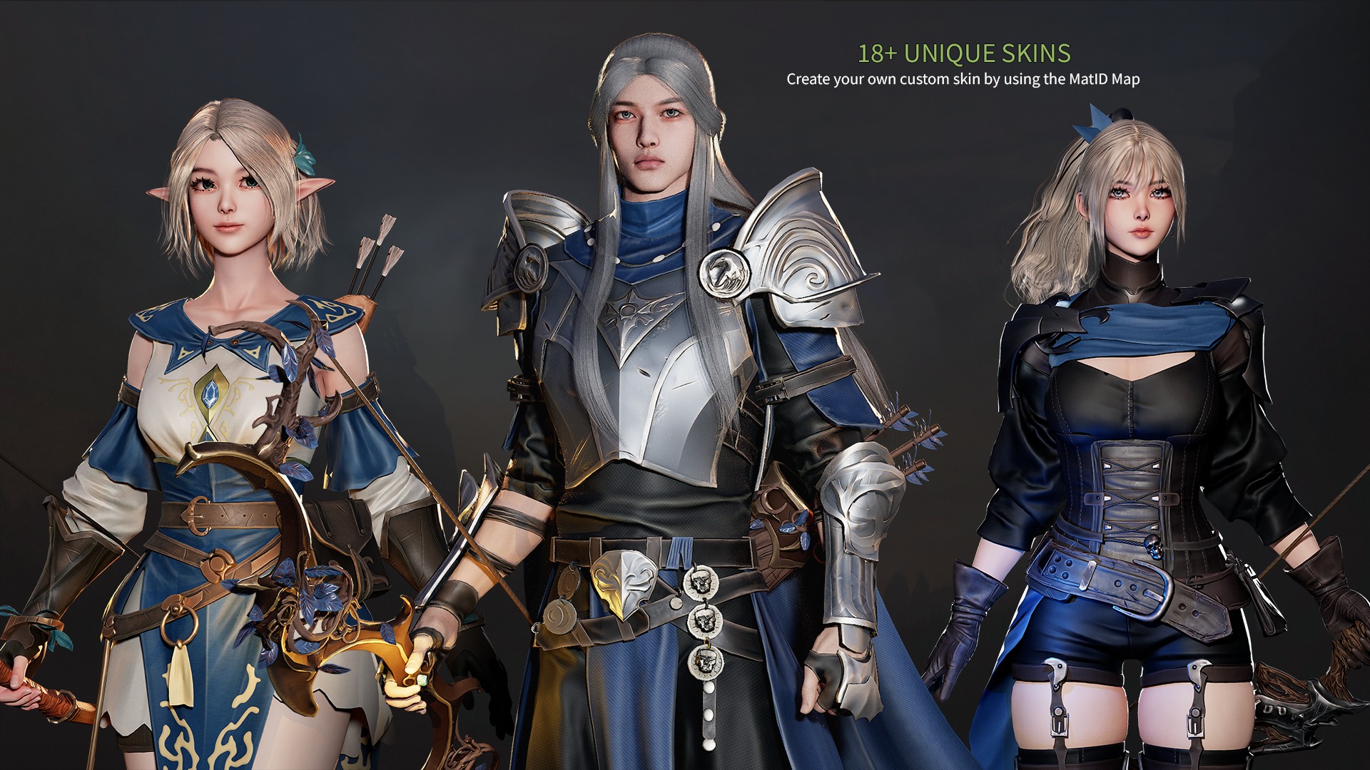 MMORPG Archers - Medieval Fantasy Modular Character Bundle 3D Model Collection_18