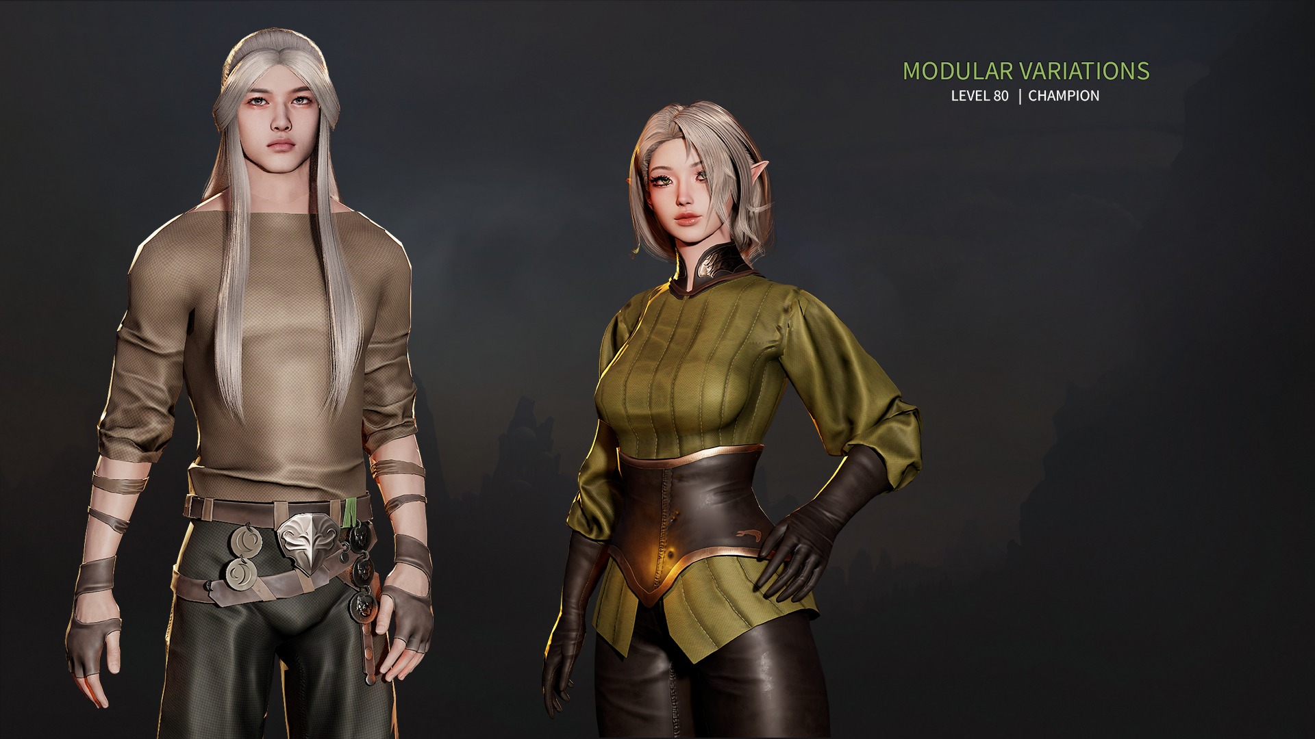 MMORPG Archers - Medieval Fantasy Modular Character Bundle 3D Model Collection_23