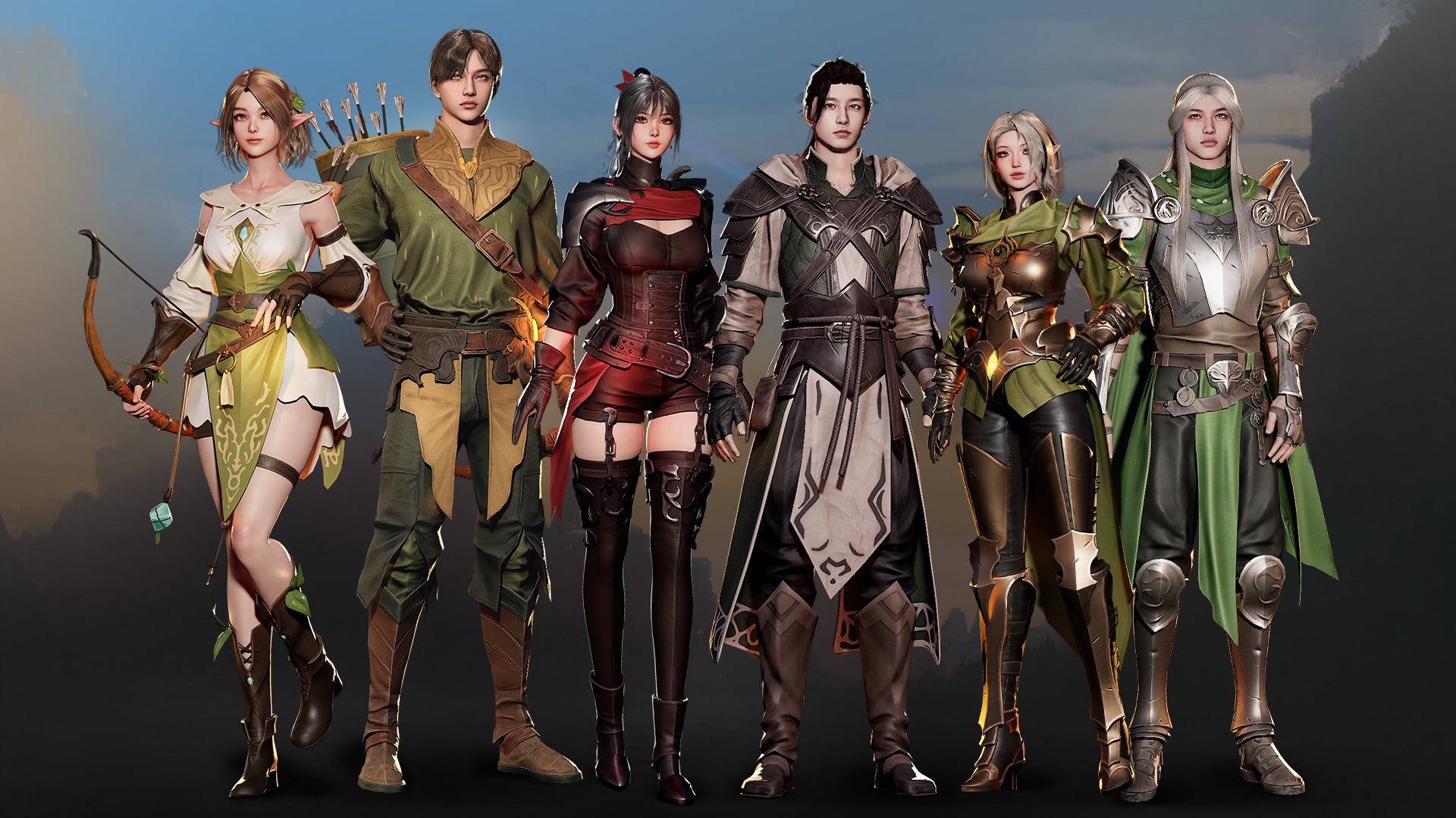 MMORPG Archers - Medieval Fantasy Modular Character Bundle 3D Model Collection_10