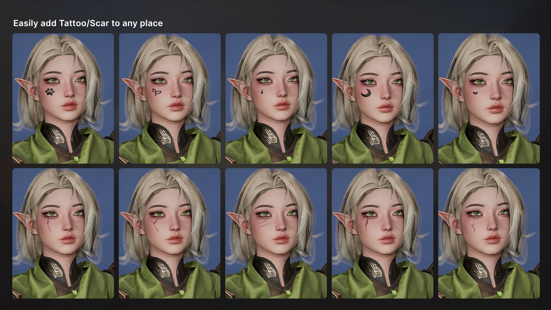 MMORPG Archers - Medieval Fantasy Modular Character Bundle 3D Model Collection_26