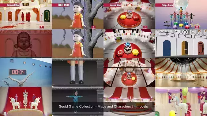 Squid Game Collection - Maps and Characters 