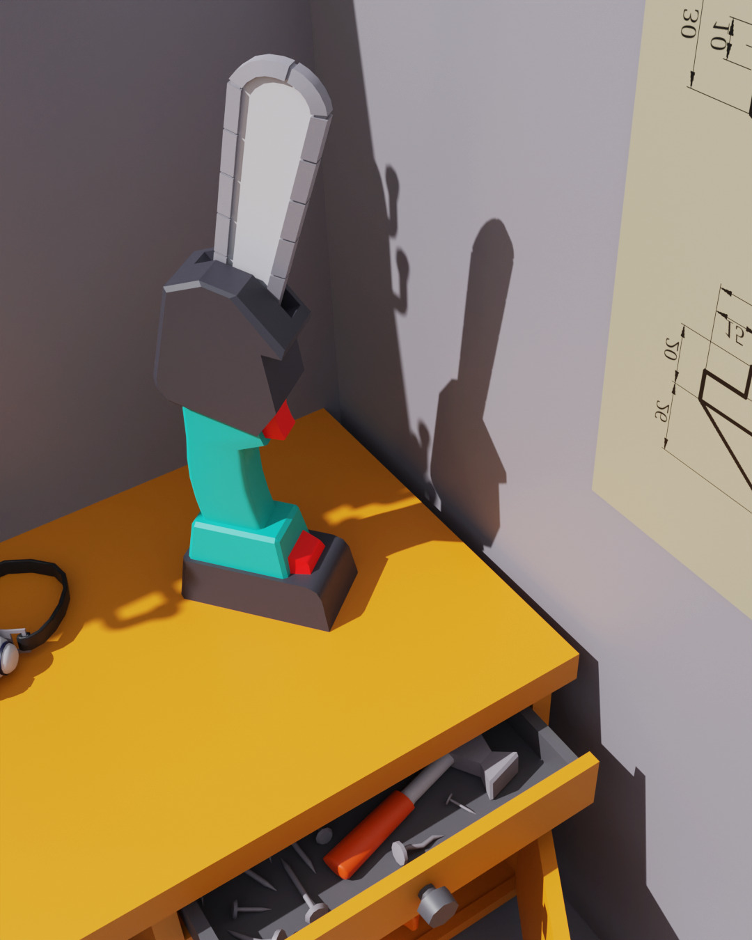 Workshop Low-poly 3D model_5