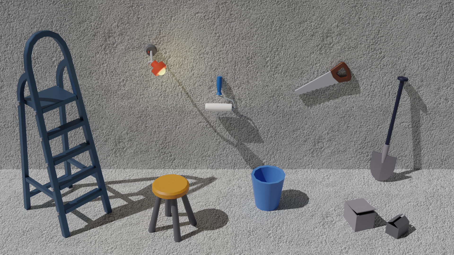 Workshop Low-poly 3D model_7