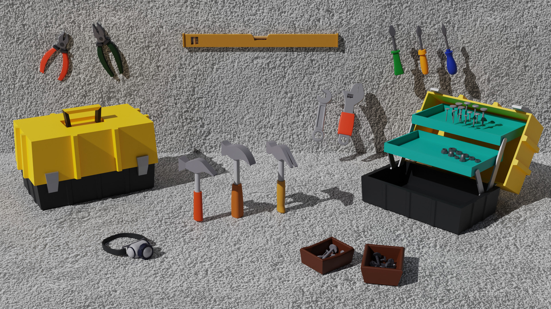 Workshop Low-poly 3D model_10