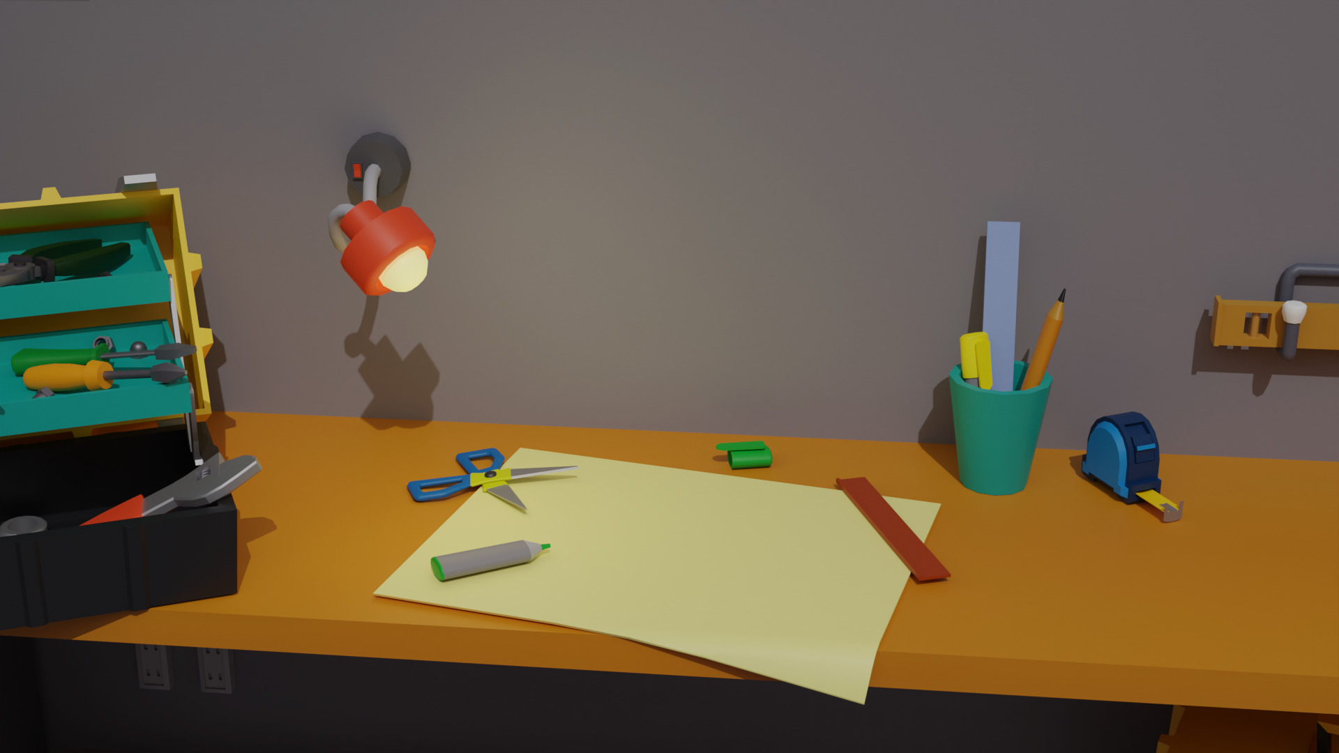 Workshop Low-poly 3D model_2