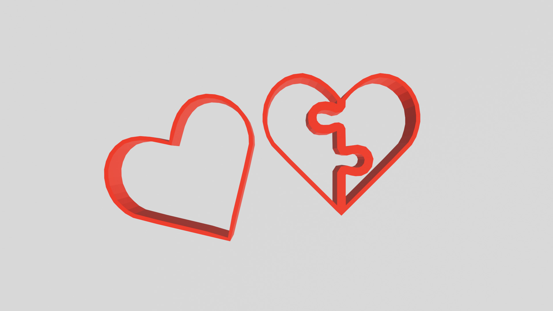 Heart cookie cutters 3D print model_1