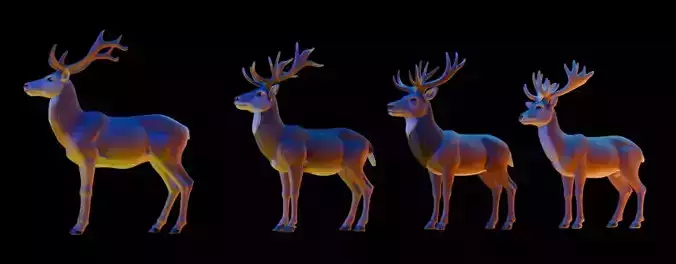 Deer Pack 3D print model