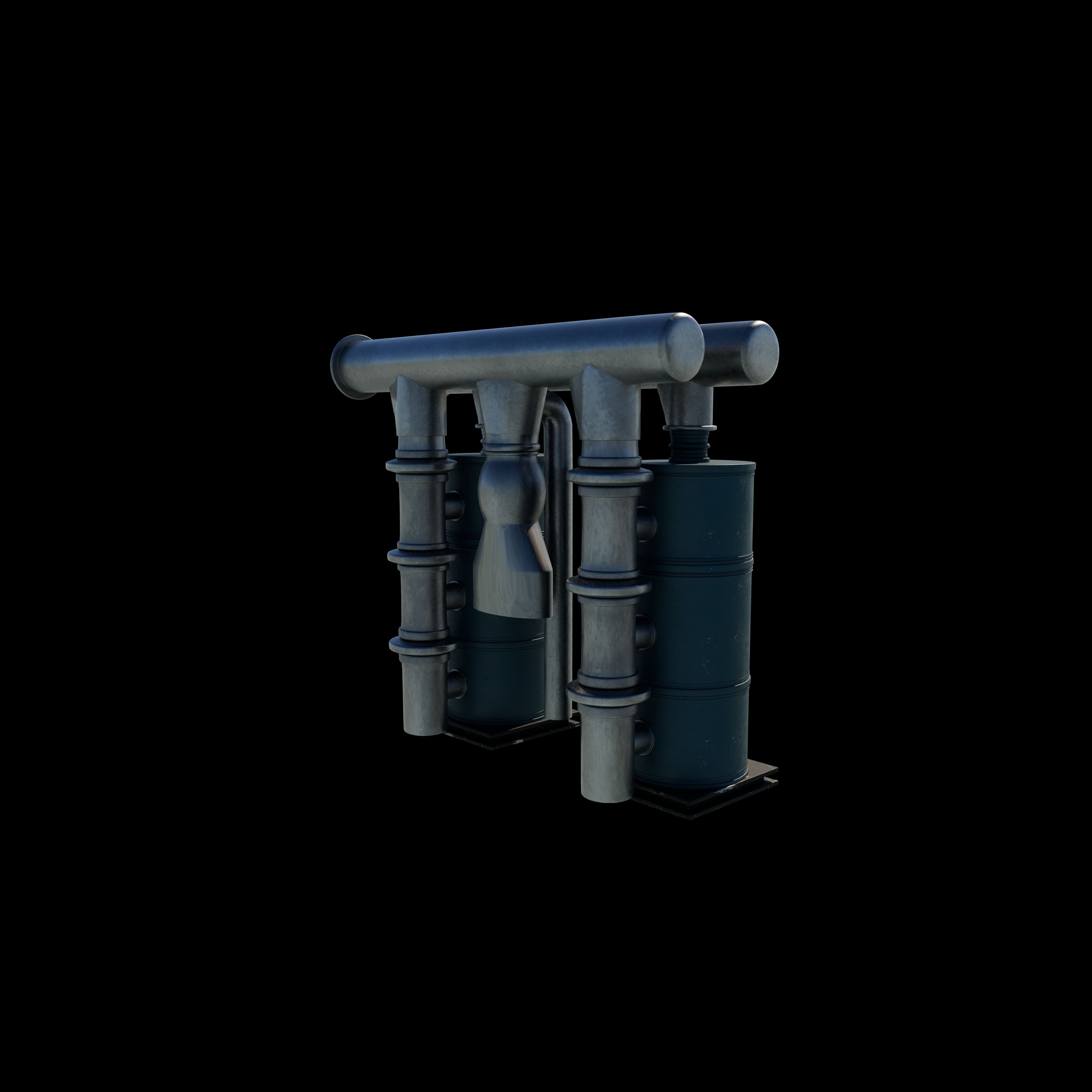 Hot Water Cylinder 3D model_4