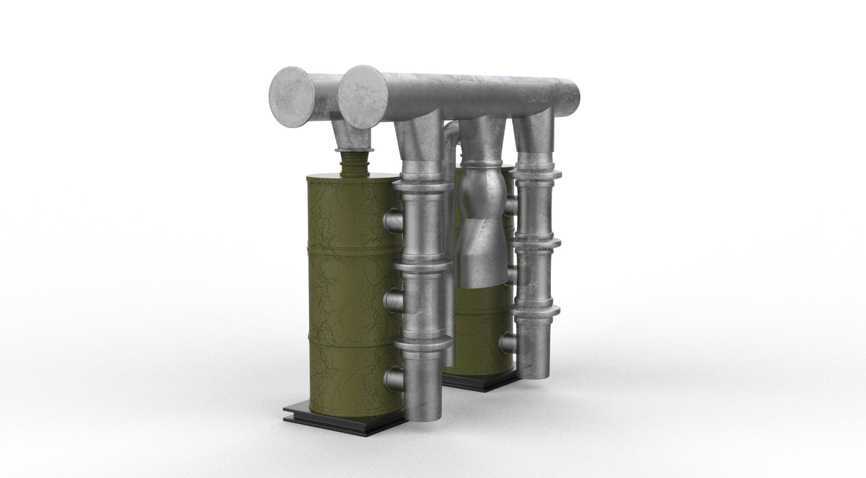 Hot Water Cylinder 3D model_9