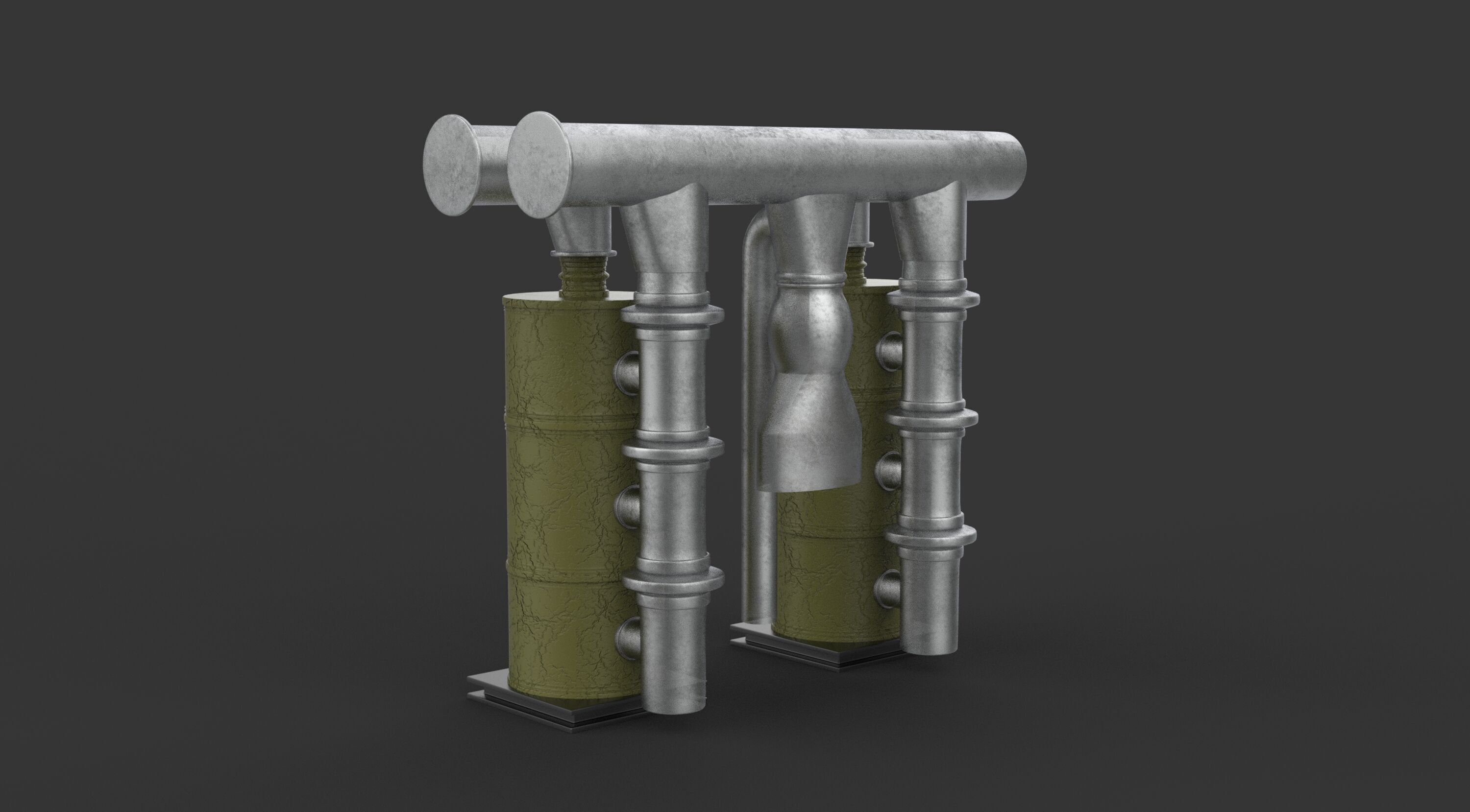 Hot Water Cylinder 3D model_6