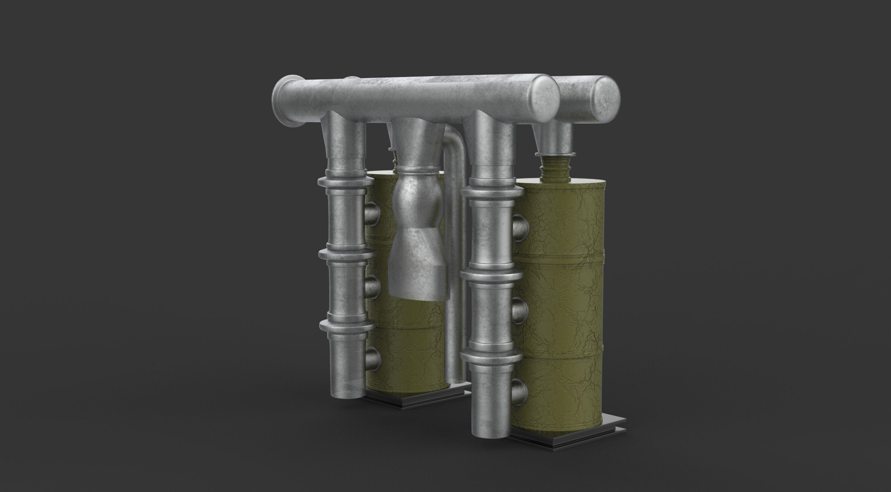 Hot Water Cylinder 3D model_7