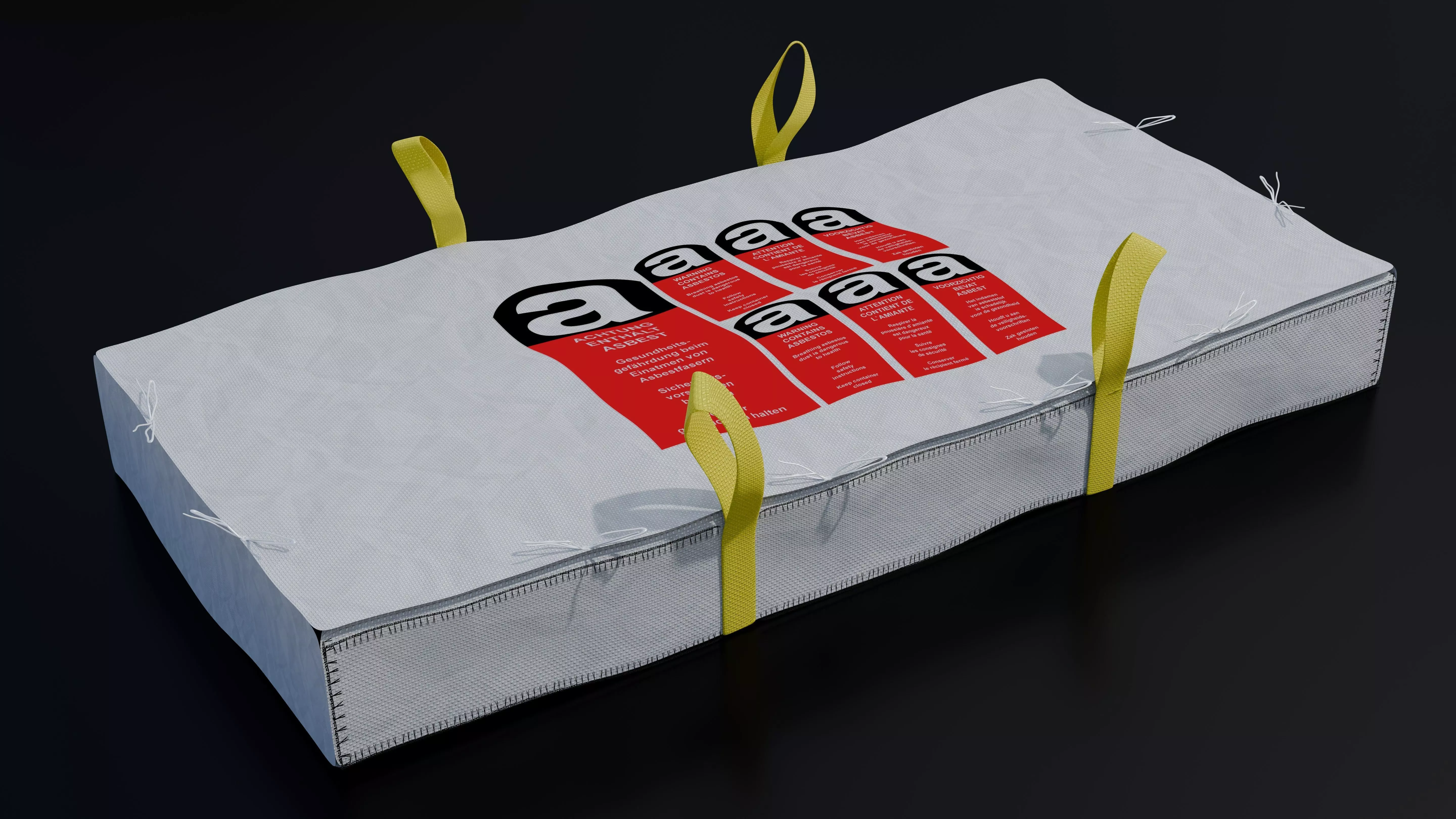 Asbest Plattenbag Low-poly 3D model