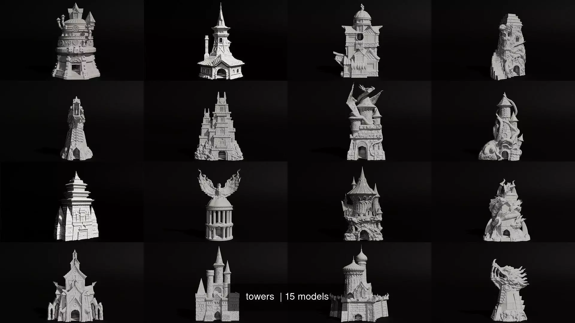 towers  3D Model Collection_1