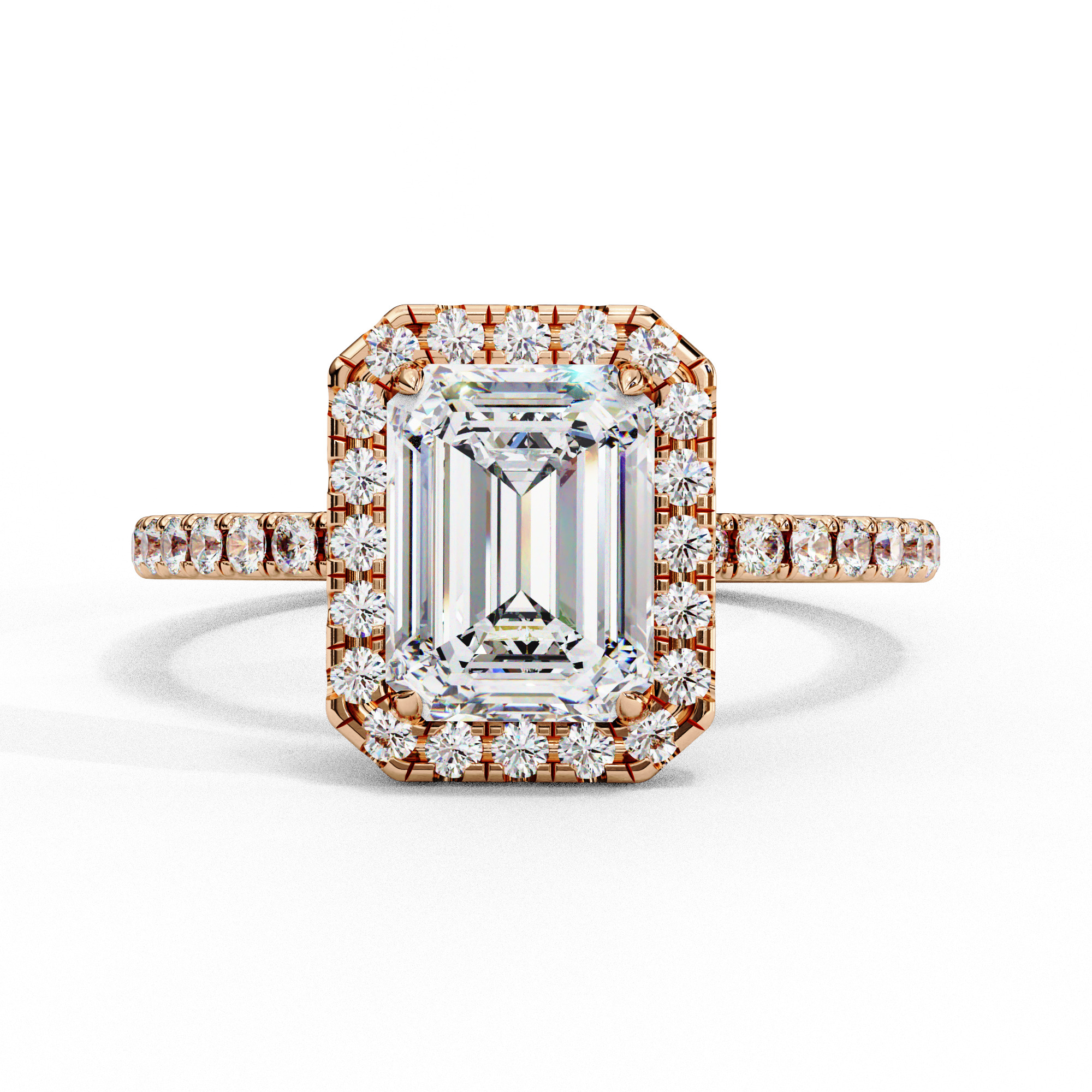 Halo Solitaire Diamond Ring 360 animation renders 3dm stl  3D print model_1