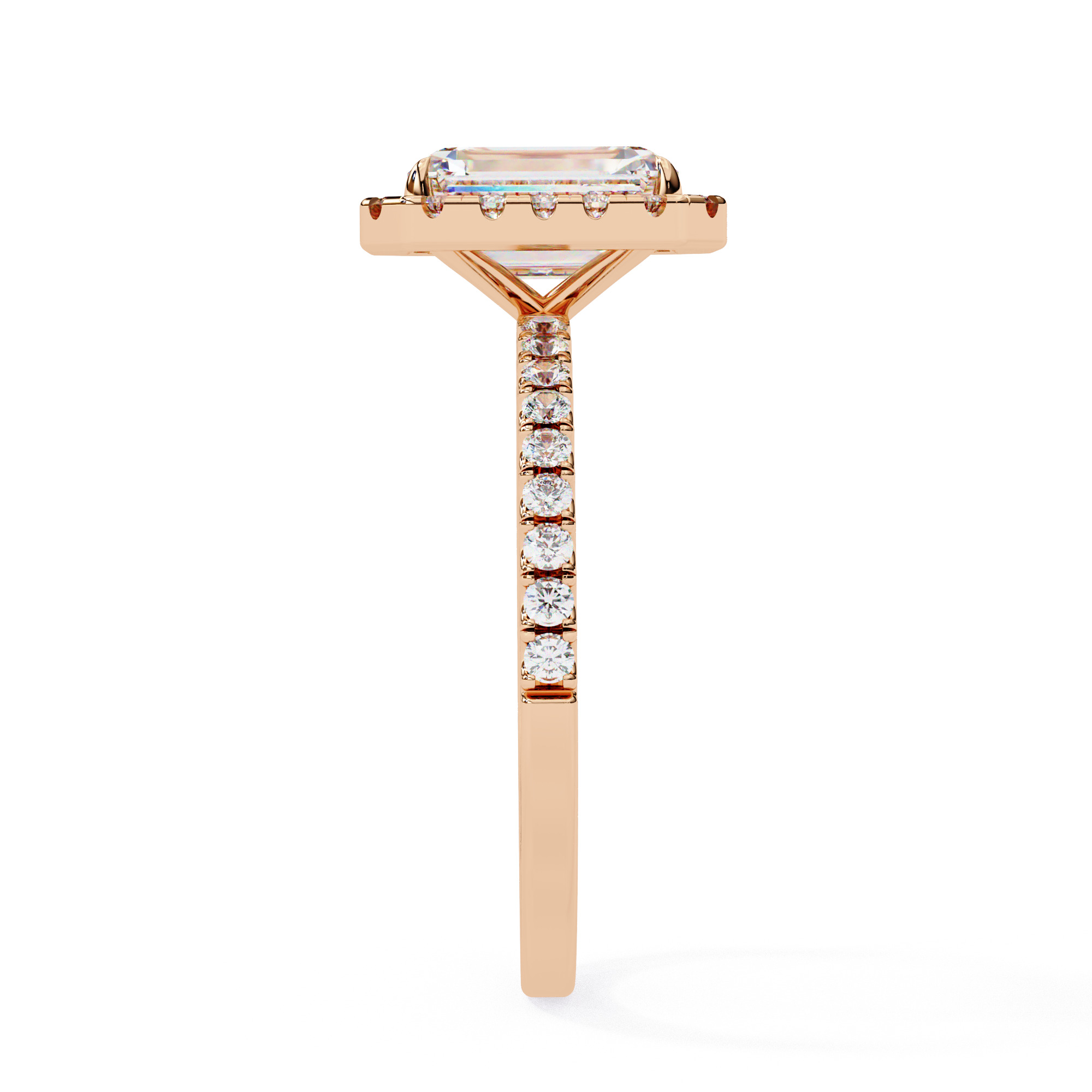 Halo Solitaire Diamond Ring 360 animation renders 3dm stl  3D print model_12