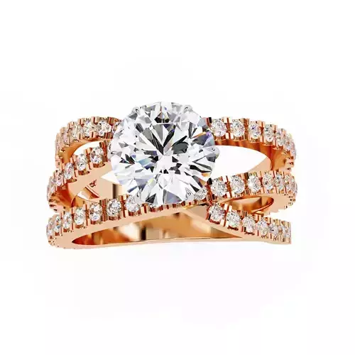 Solitaire Diamond Ring 360 animation renders 3dm stl  3D print model