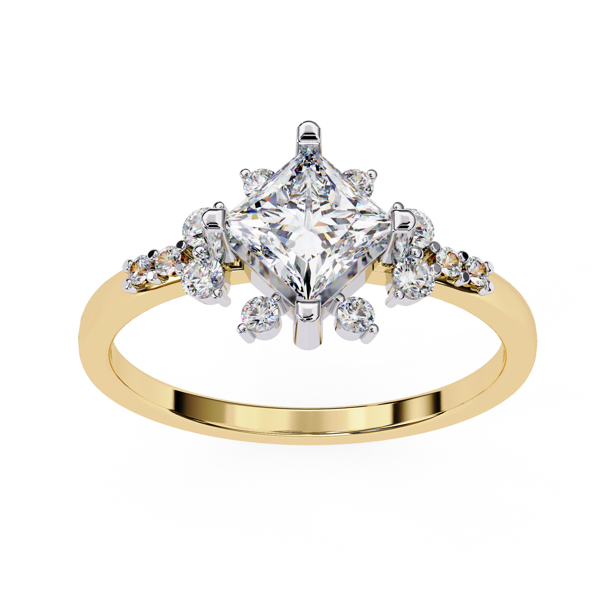 Solitaire Diamond Ring 360 animation renders 3dm stl  3D print model_7
