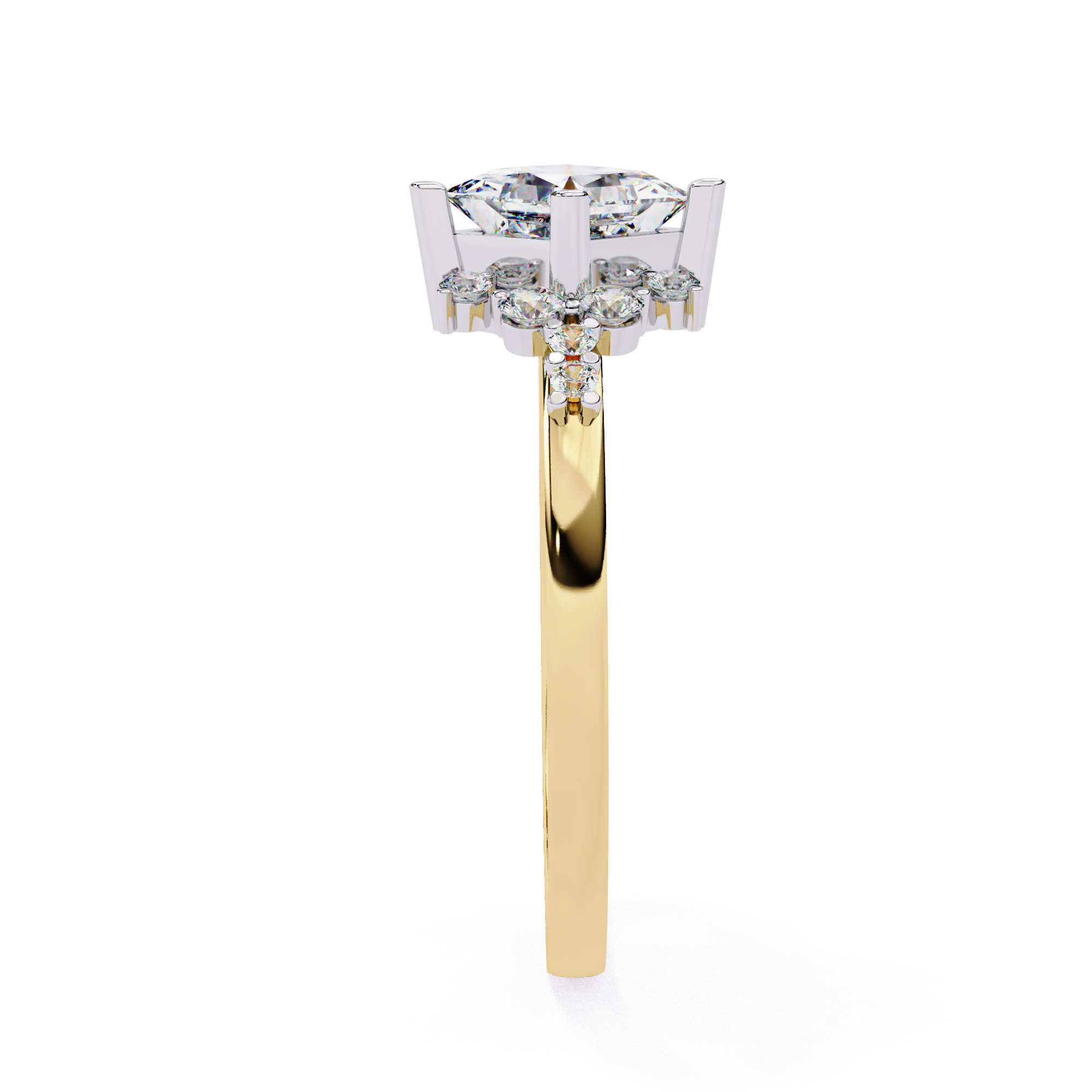 Solitaire Diamond Ring 360 animation renders 3dm stl  3D print model_9