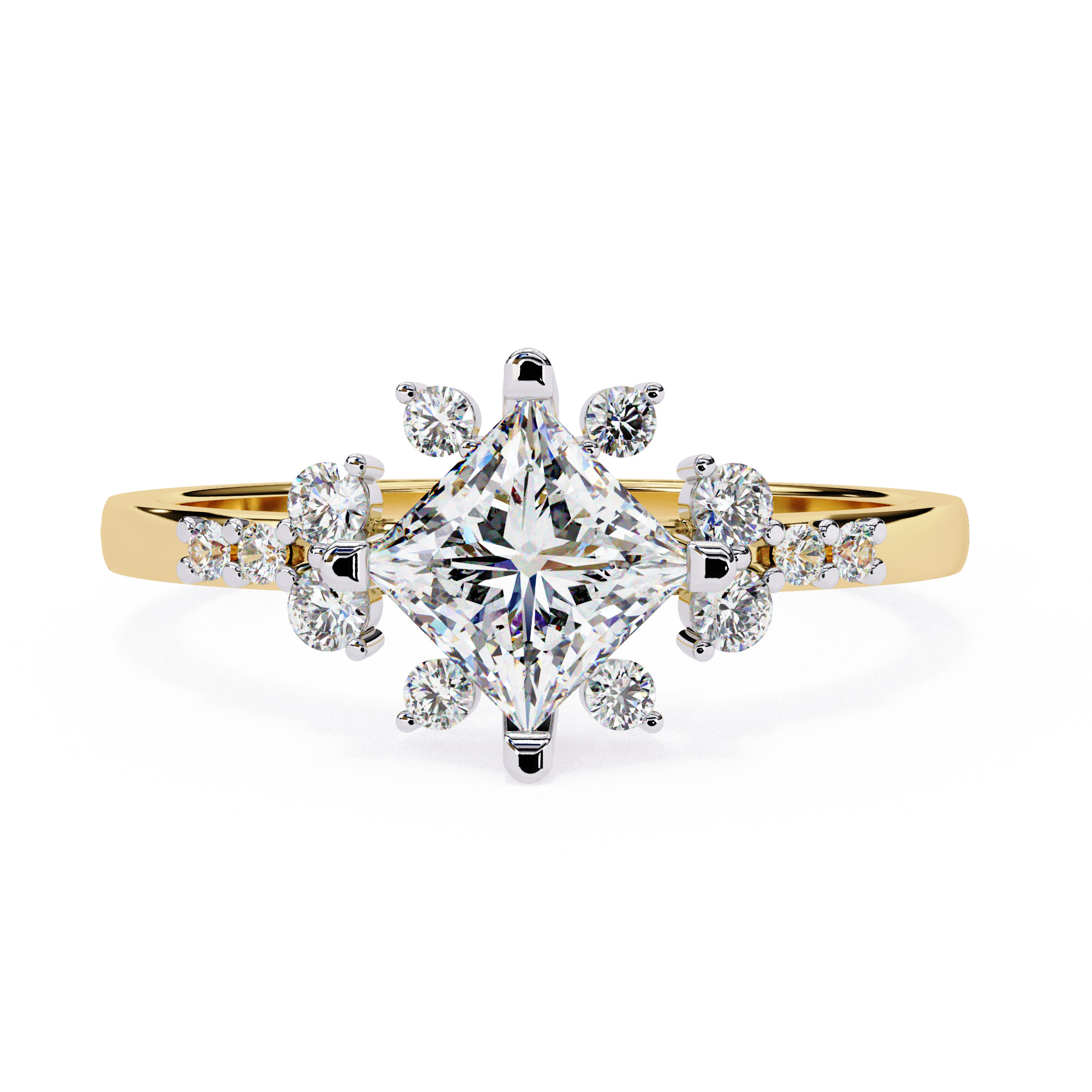 Solitaire Diamond Ring 360 animation renders 3dm stl  3D print model_6