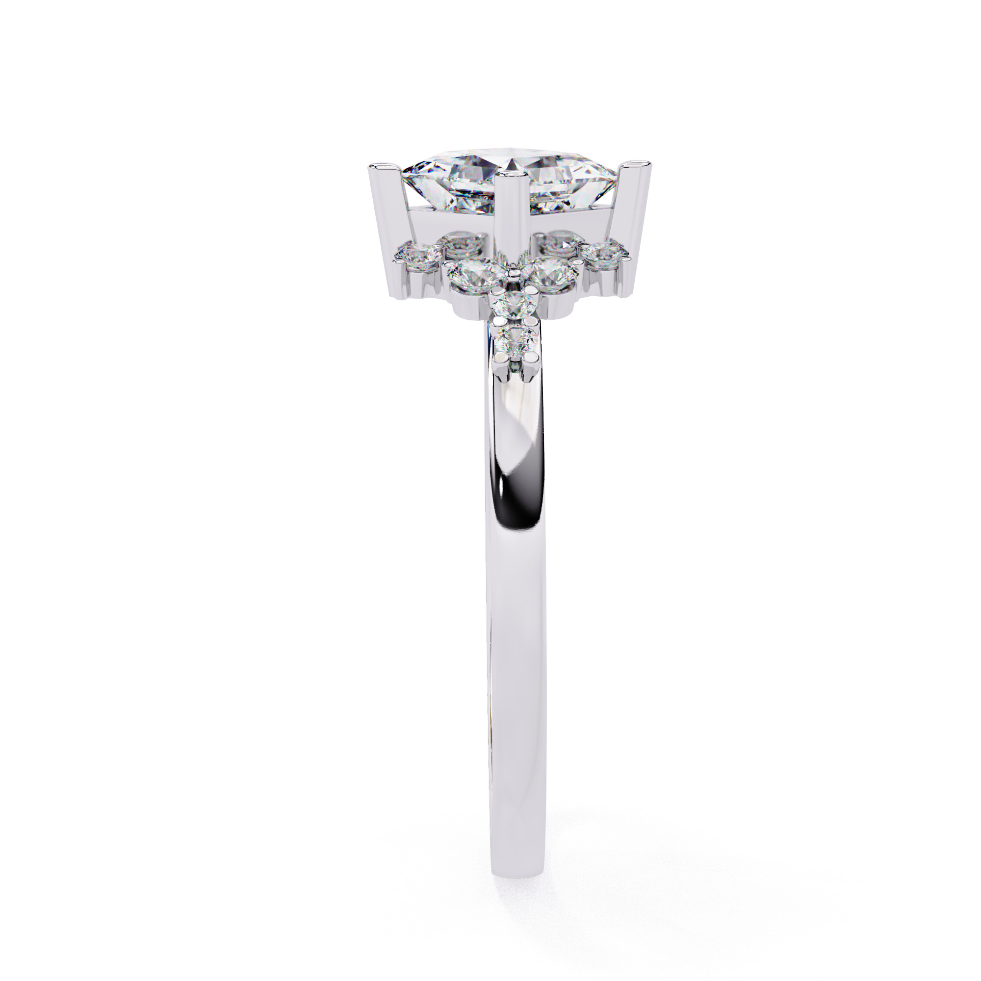 Solitaire Diamond Ring 360 animation renders 3dm stl  3D print model_10