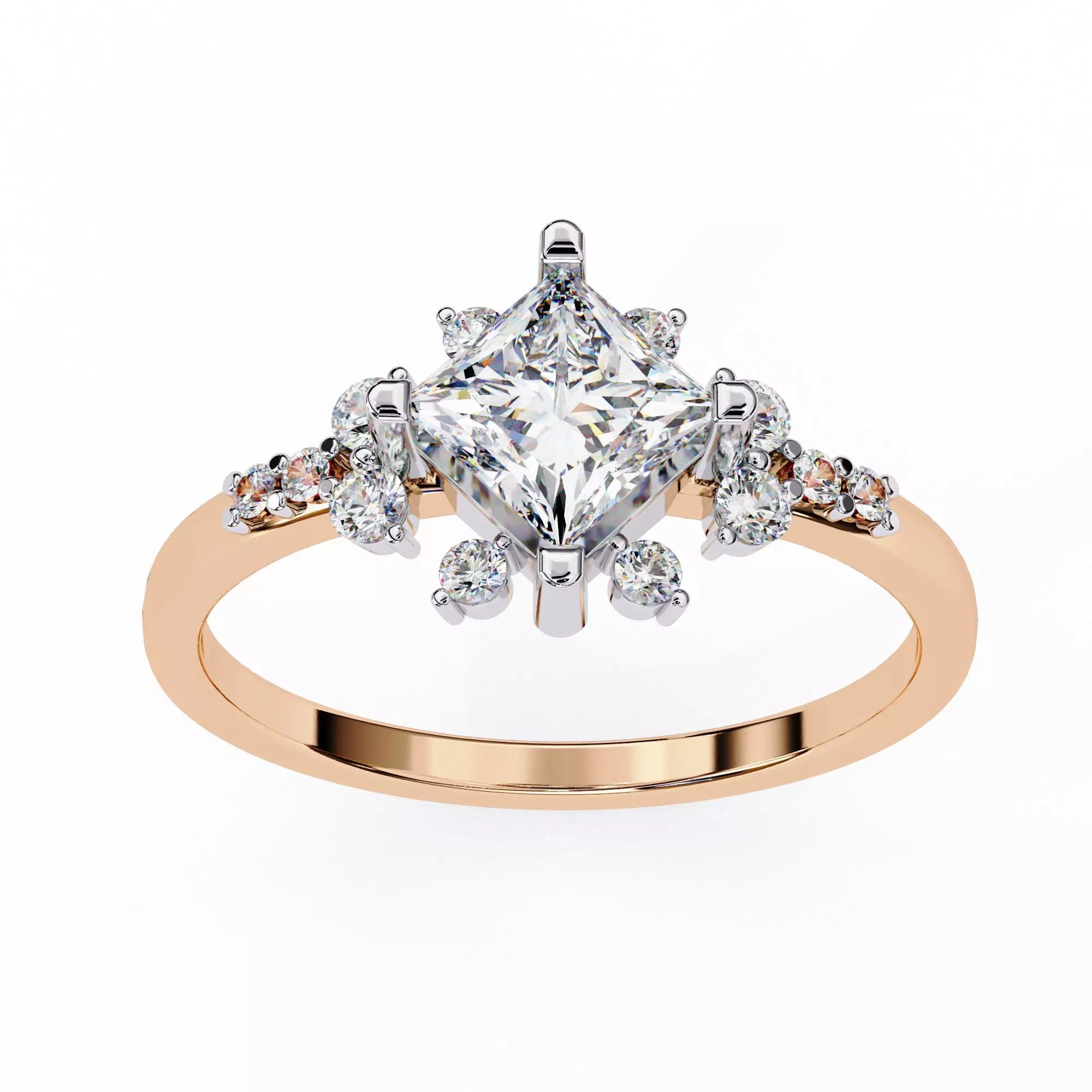 Solitaire Diamond Ring 360 animation renders 3dm stl  3D print model_0