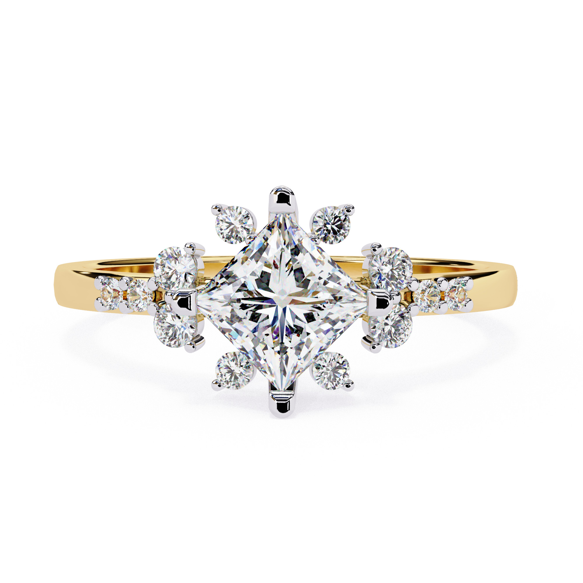 Solitaire Diamond Ring 360 animation renders 3dm stl  3D print model_5