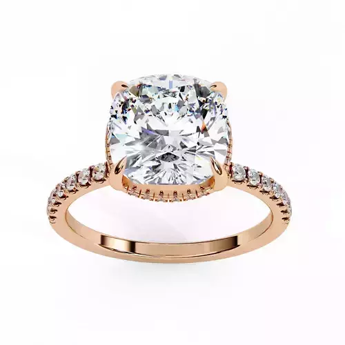 Solitaire Diamond Ring 360 animation renders 3dm stl  3D print model