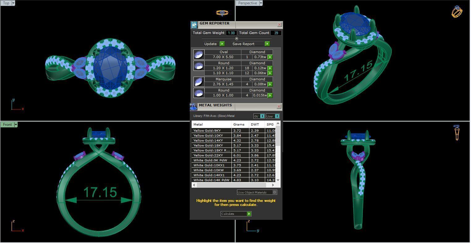 Halo Solitaire Diamond Ring 360 animation renders 3dm stl  3D print model_3