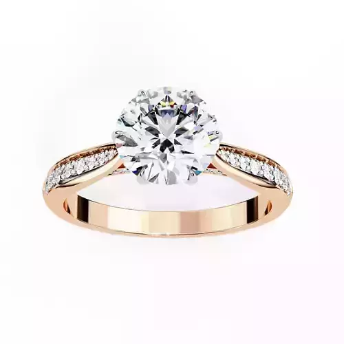 Solitaire Diamond Ring 360 animation renders 3dm stl  3D print model