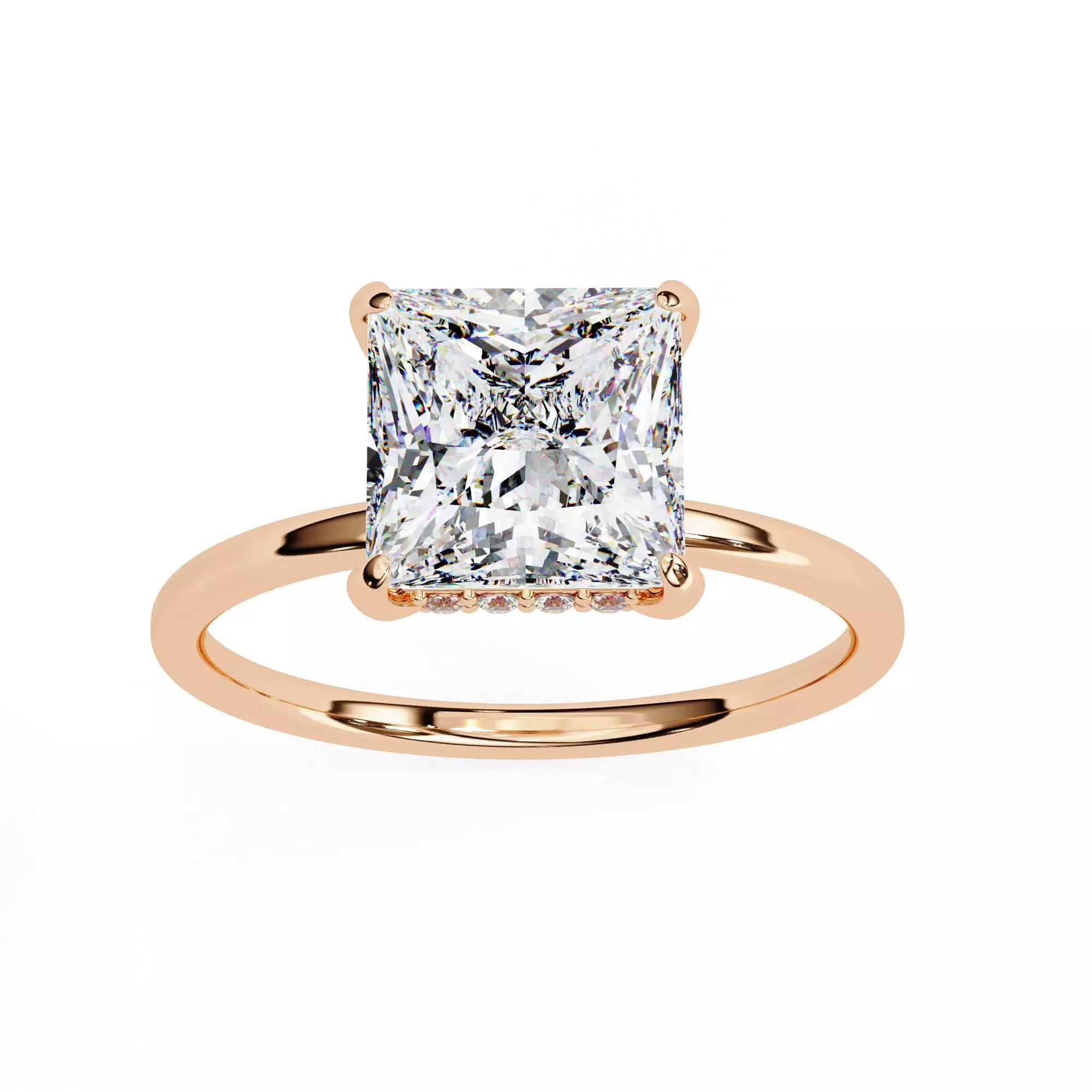 Mono Diamond Solitaire  Ring 360 animation renders 3dm stl  3D print model_0