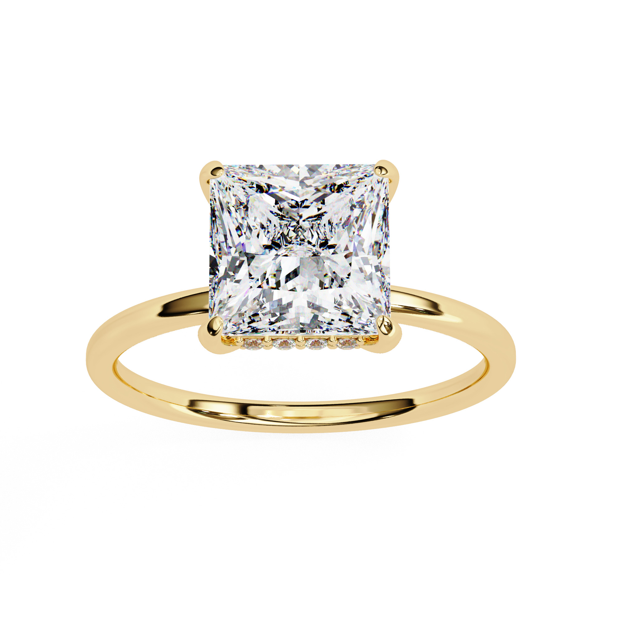 Mono Diamond Solitaire  Ring 360 animation renders 3dm stl  3D print model_10