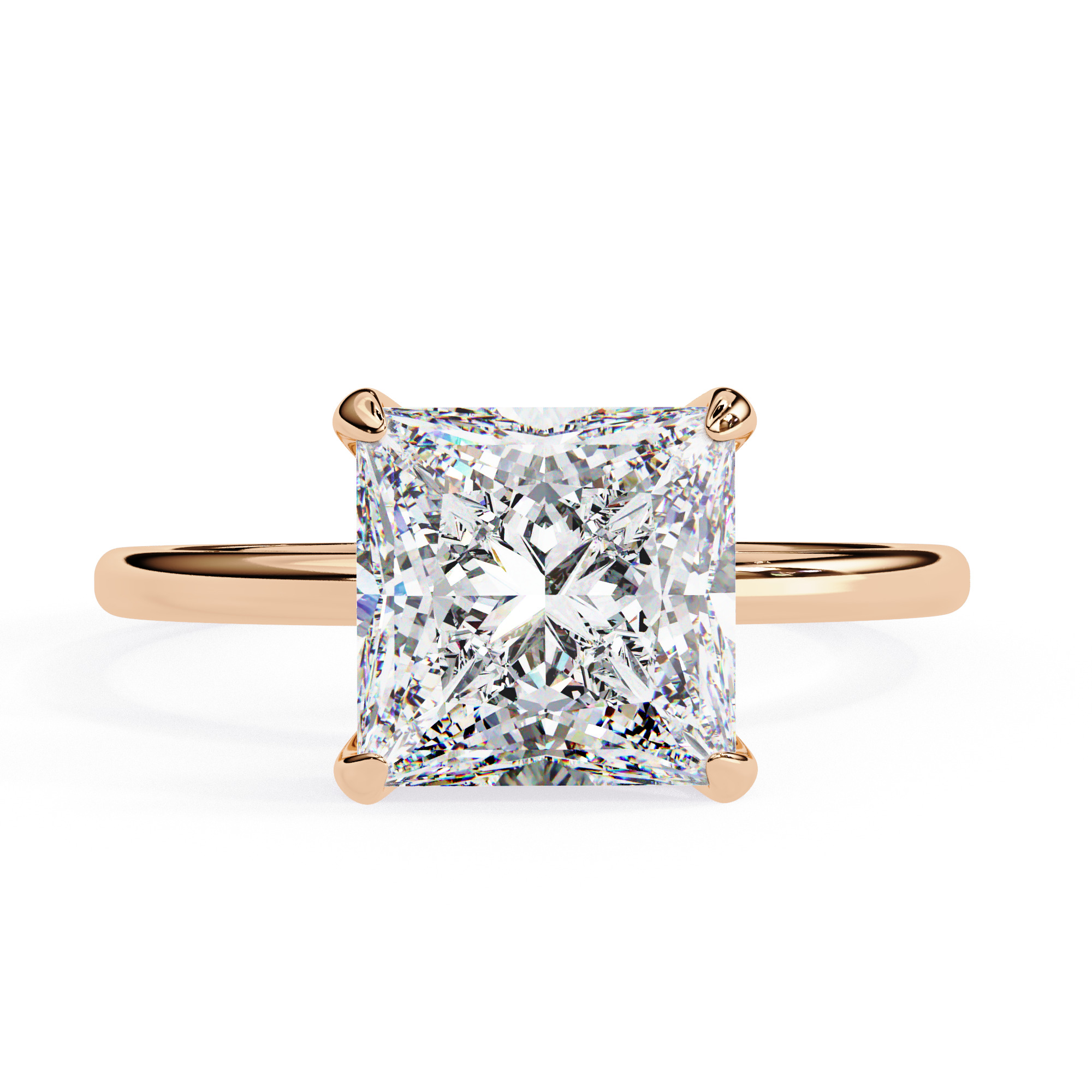 Mono Diamond Solitaire  Ring 360 animation renders 3dm stl  3D print model_1