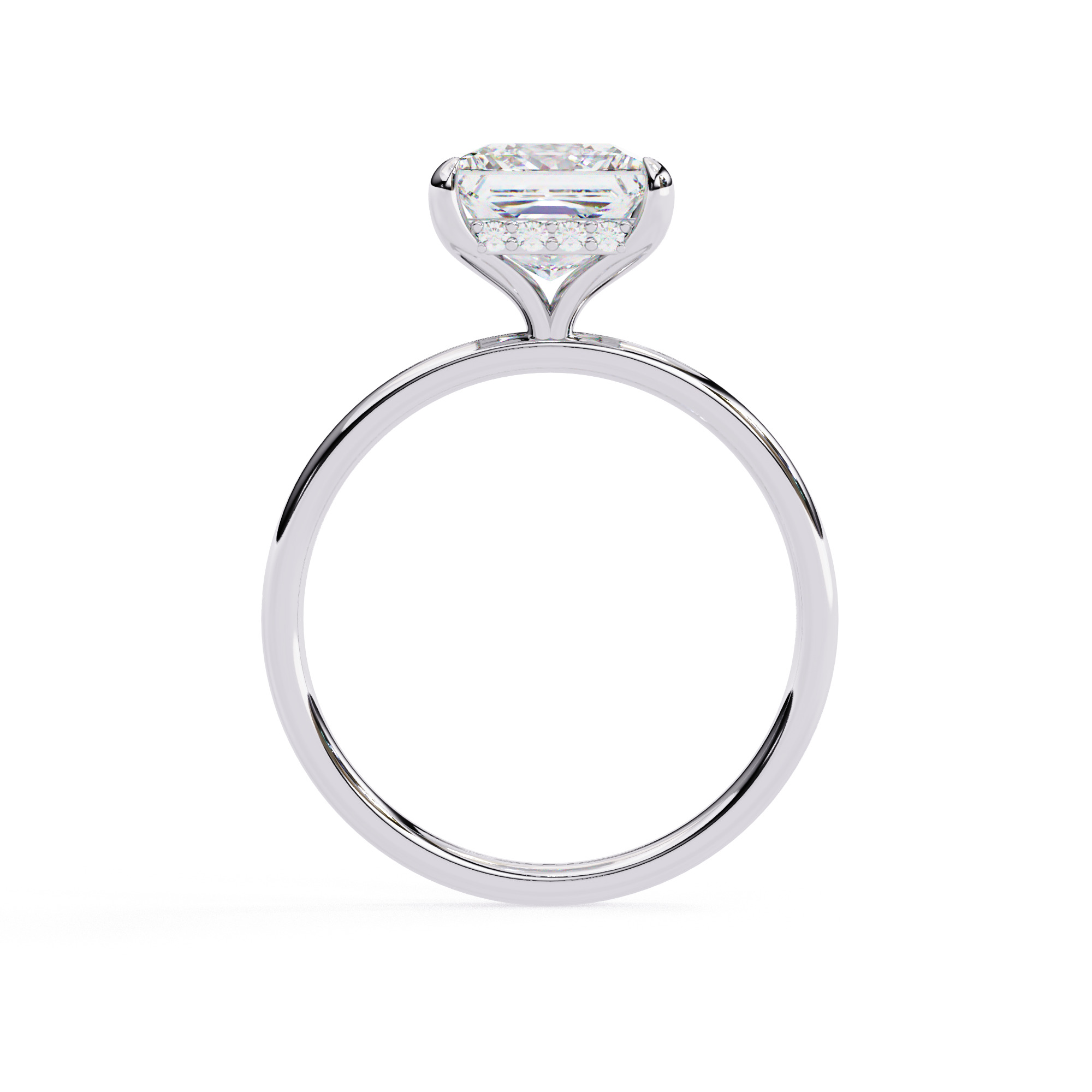 Mono Diamond Solitaire  Ring 360 animation renders 3dm stl  3D print model_11