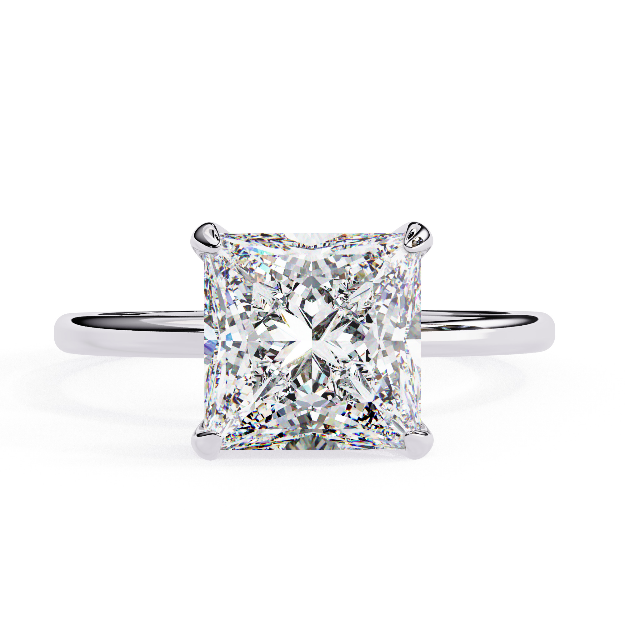 Mono Diamond Solitaire  Ring 360 animation renders 3dm stl  3D print model_8