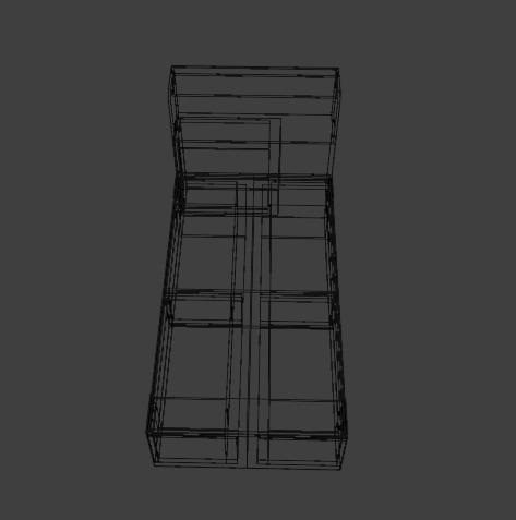 bed for one Low-poly 3D model_6