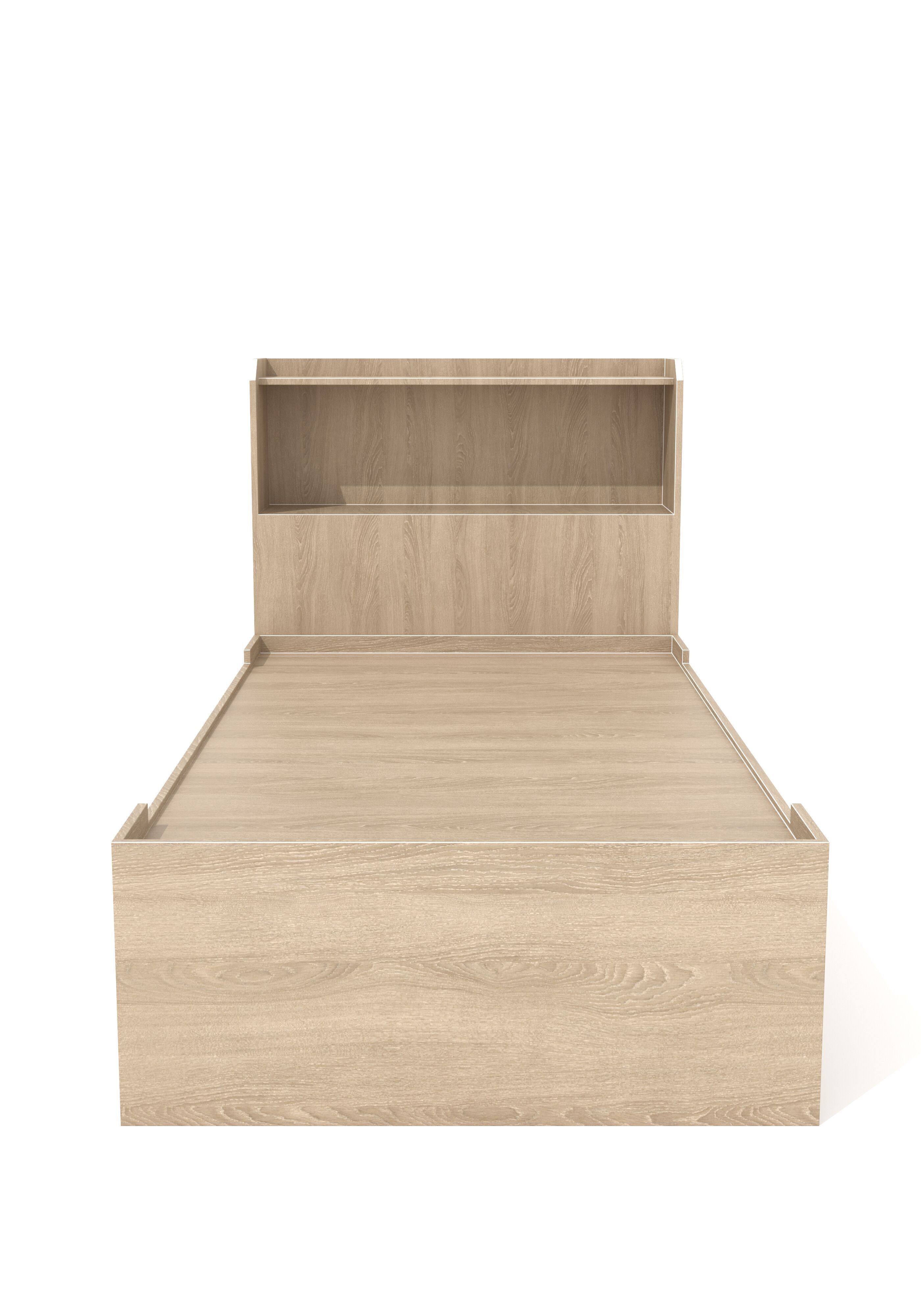 bed for one Low-poly 3D model_2