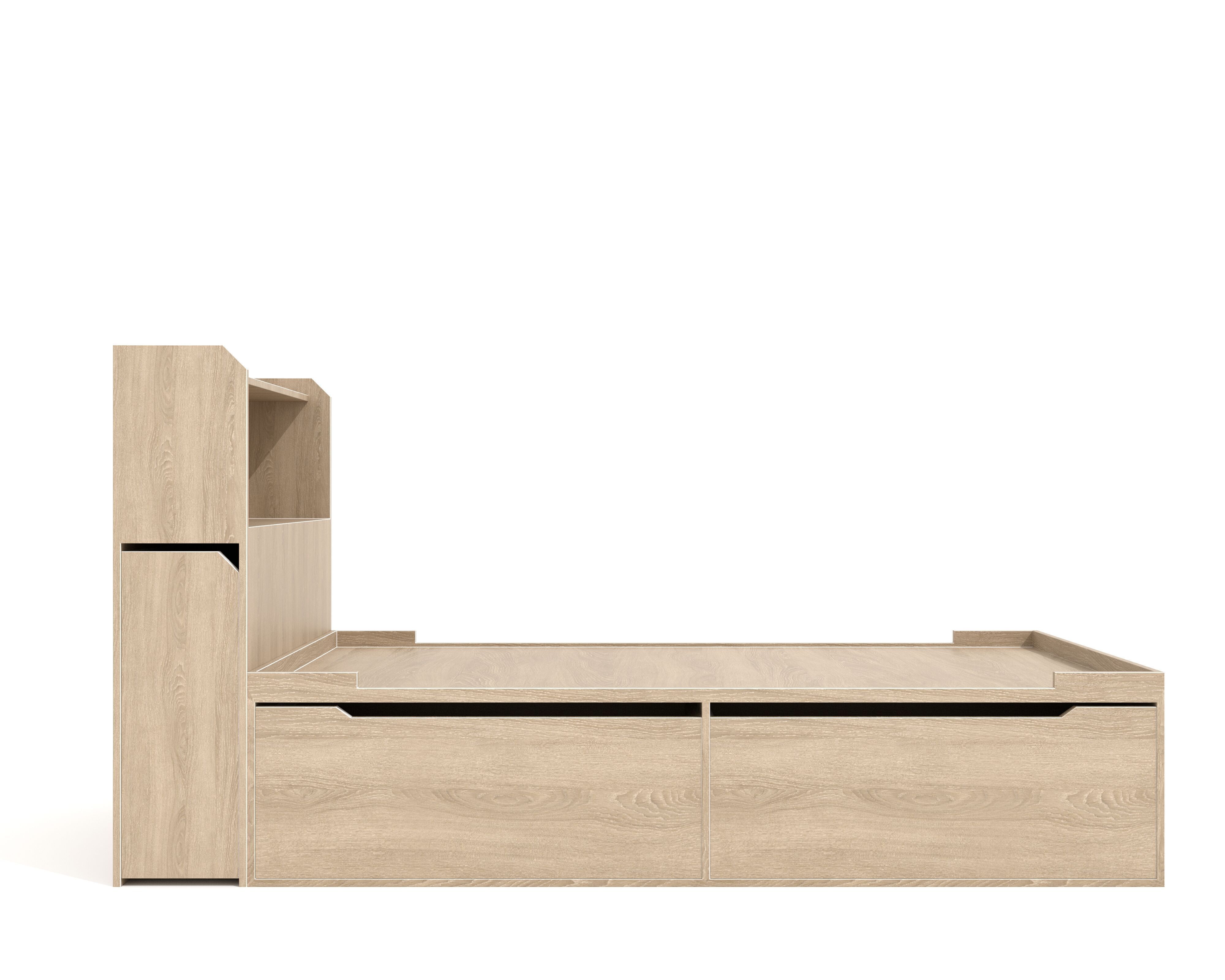 bed for one Low-poly 3D model_3