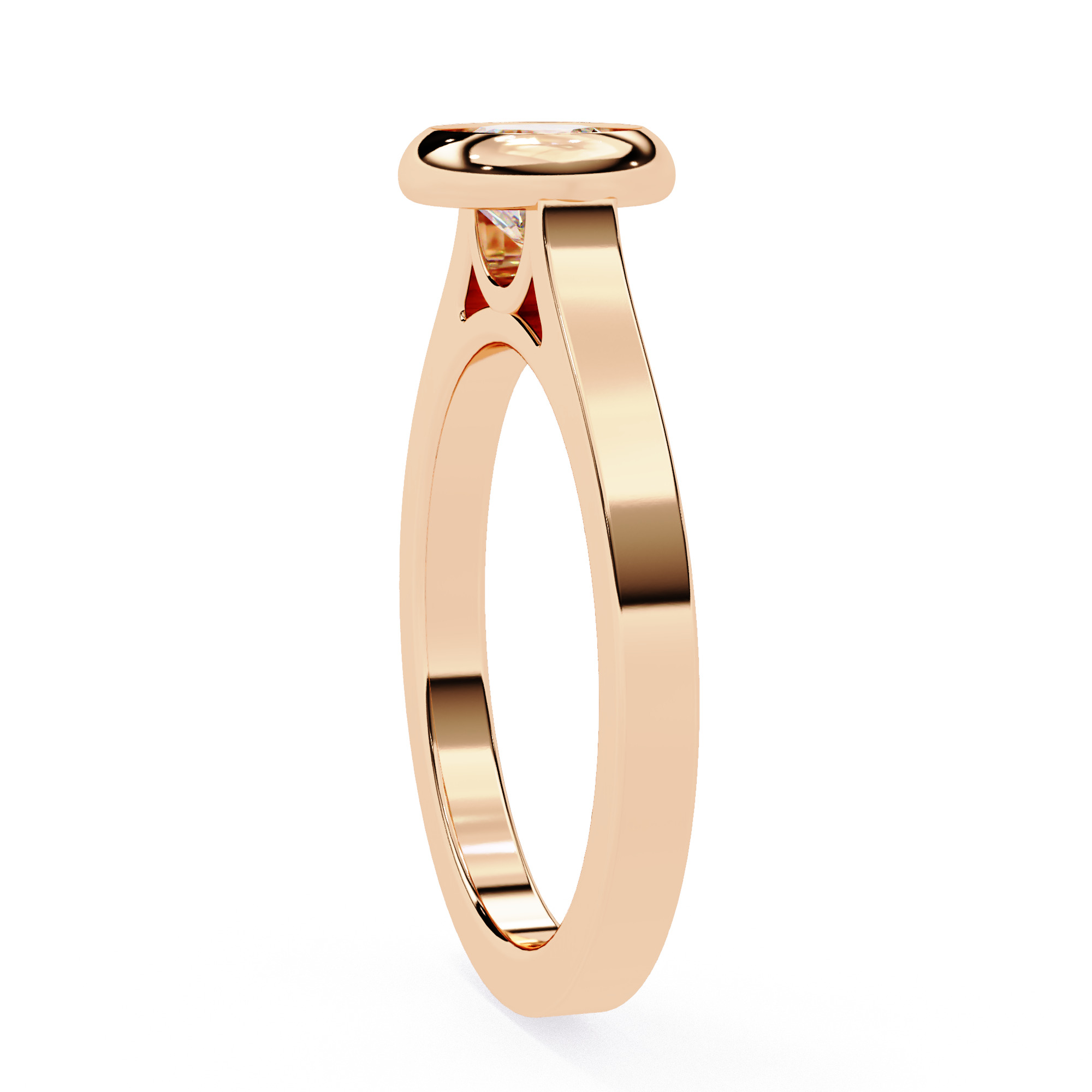 Mono Diamond Solitaire  Ring 360 animation renders 3dm stl  3D print model_11