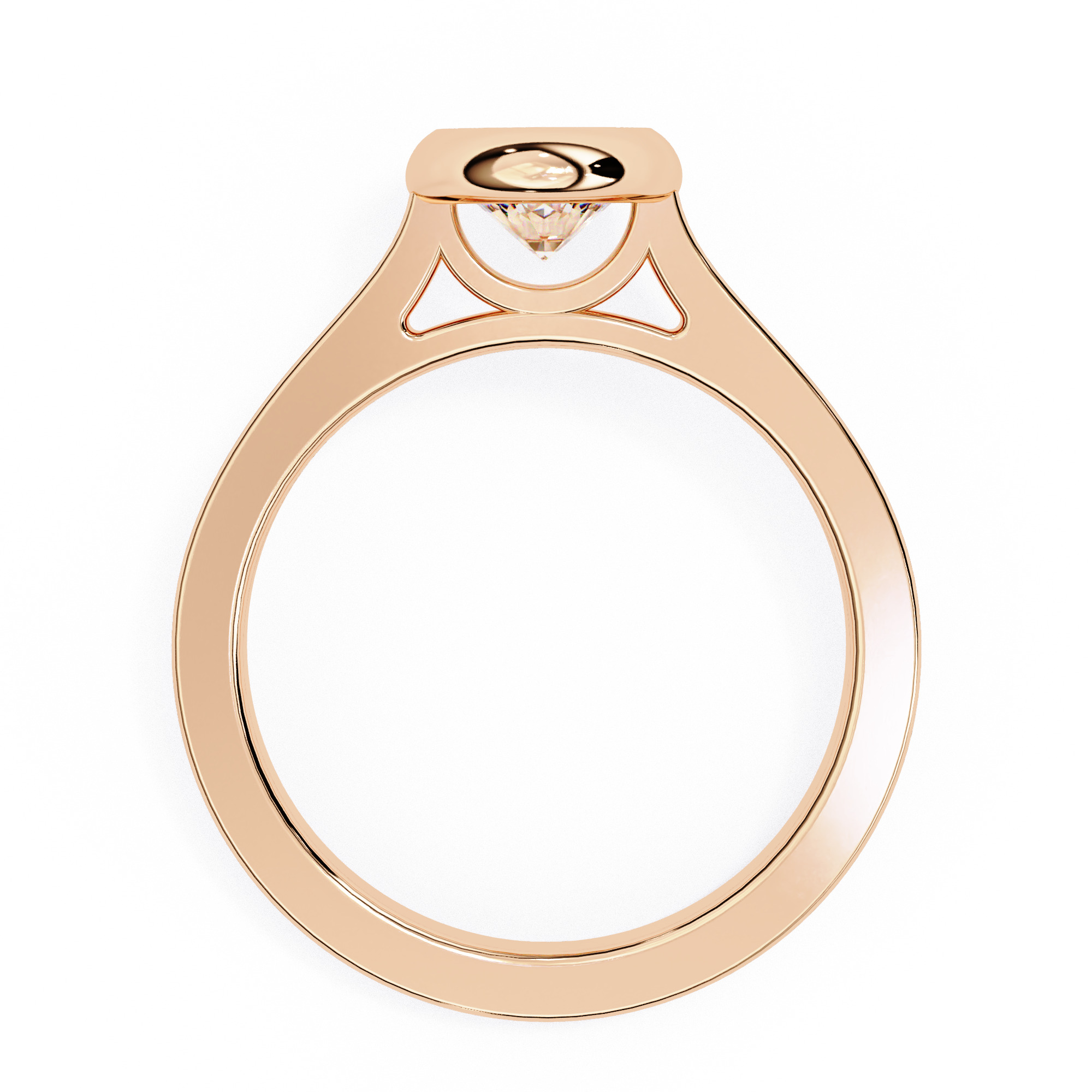 Mono Diamond Solitaire  Ring 360 animation renders 3dm stl  3D print model_6