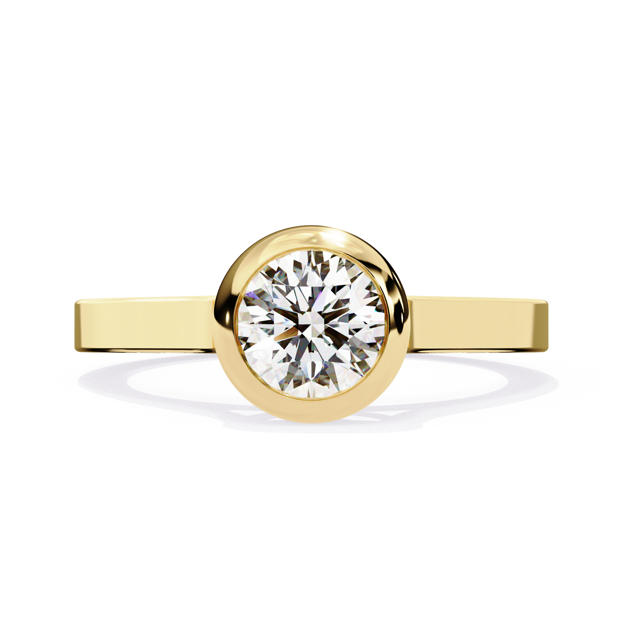 Mono Diamond Solitaire  Ring 360 animation renders 3dm stl  3D print model_10