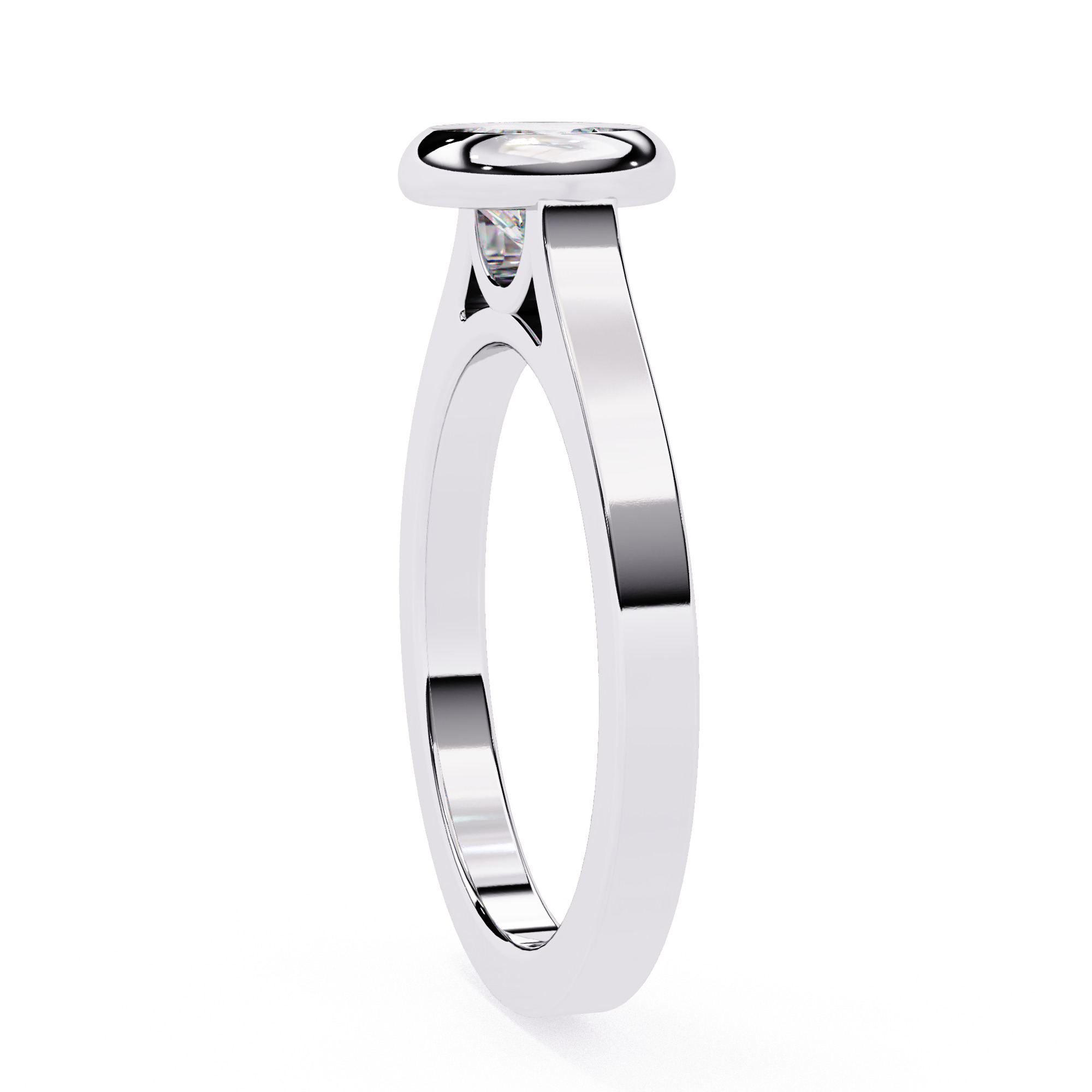 Mono Diamond Solitaire  Ring 360 animation renders 3dm stl  3D print model_12