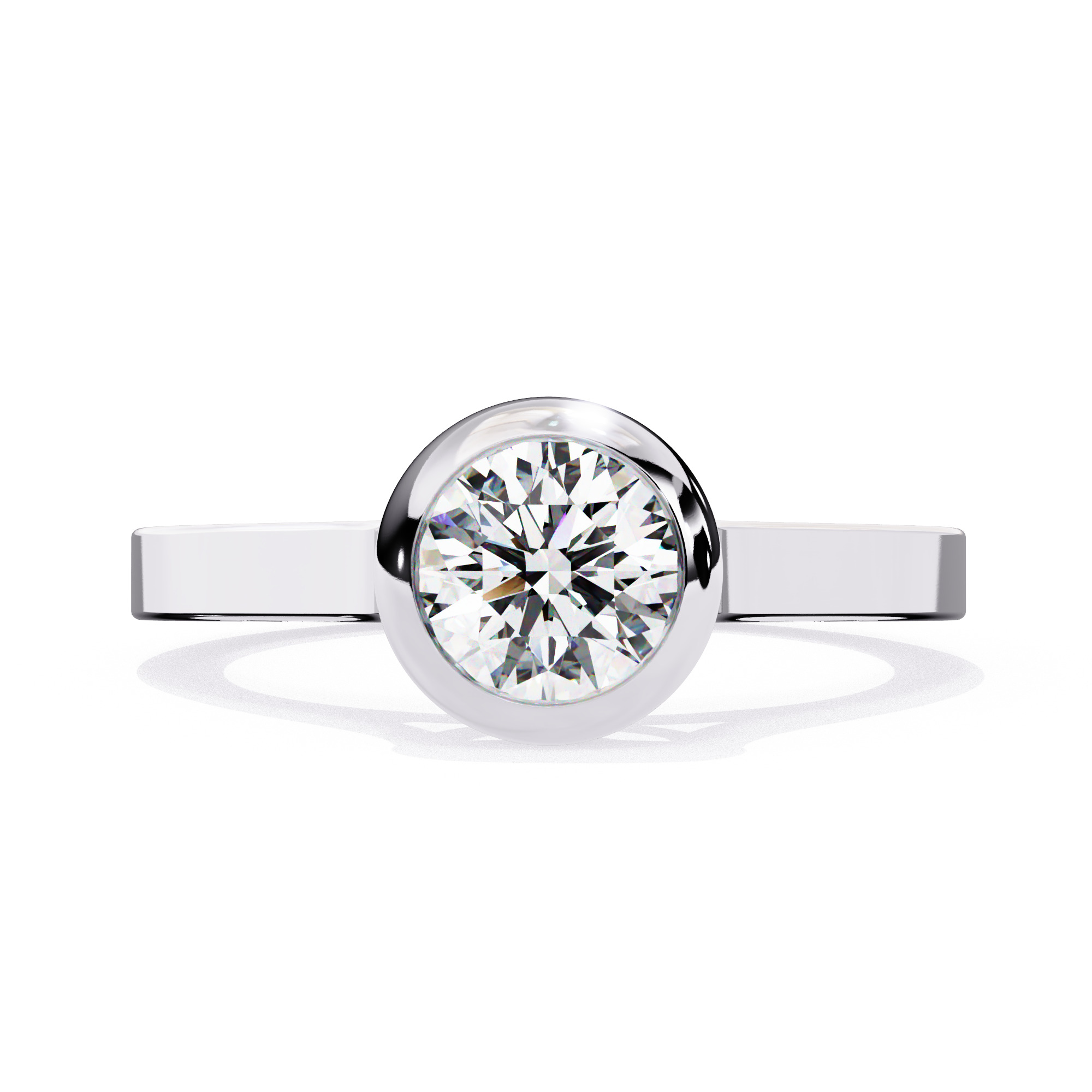 Mono Diamond Solitaire  Ring 360 animation renders 3dm stl  3D print model_9