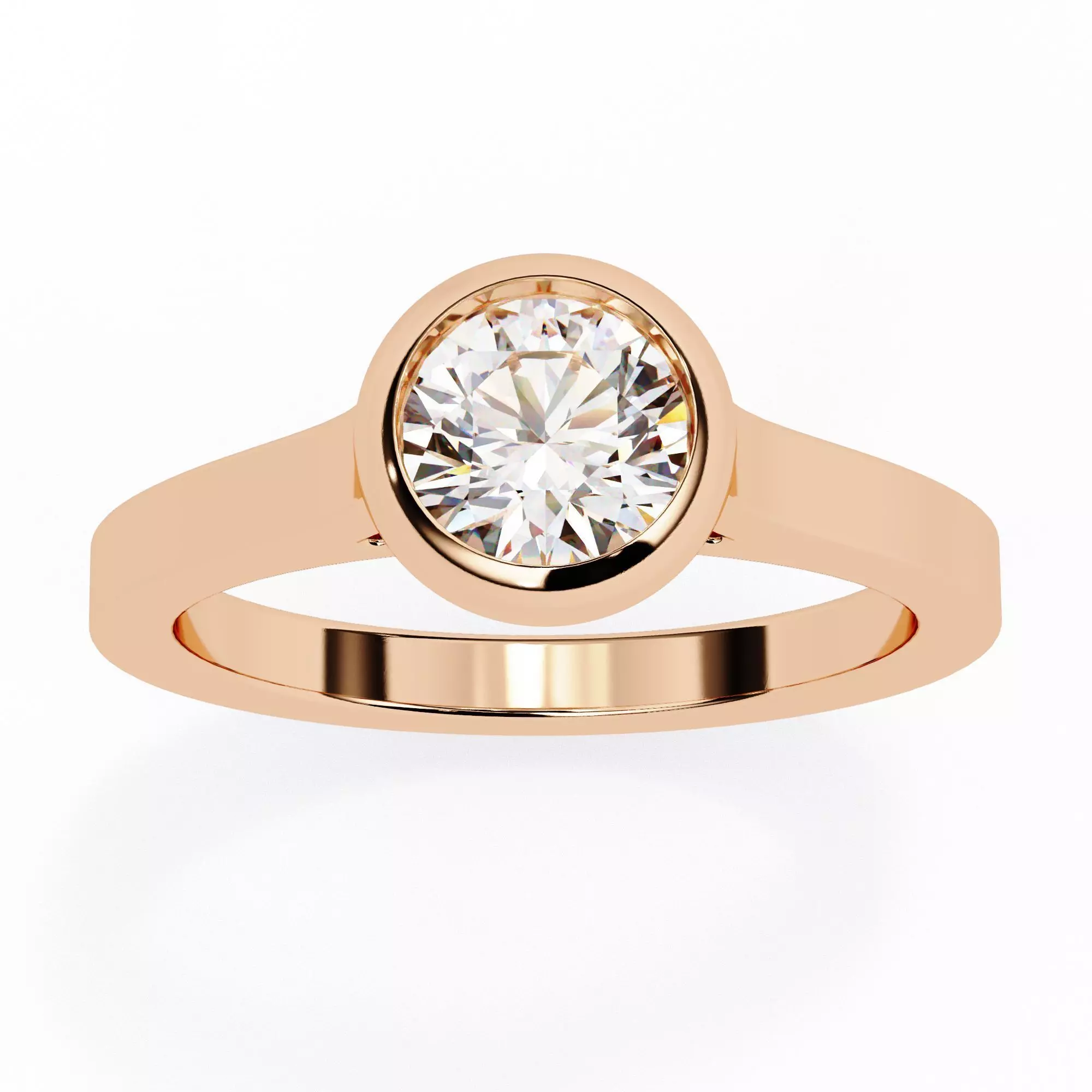 Mono Diamond Solitaire  Ring 360 animation renders 3dm stl  3D print model_0