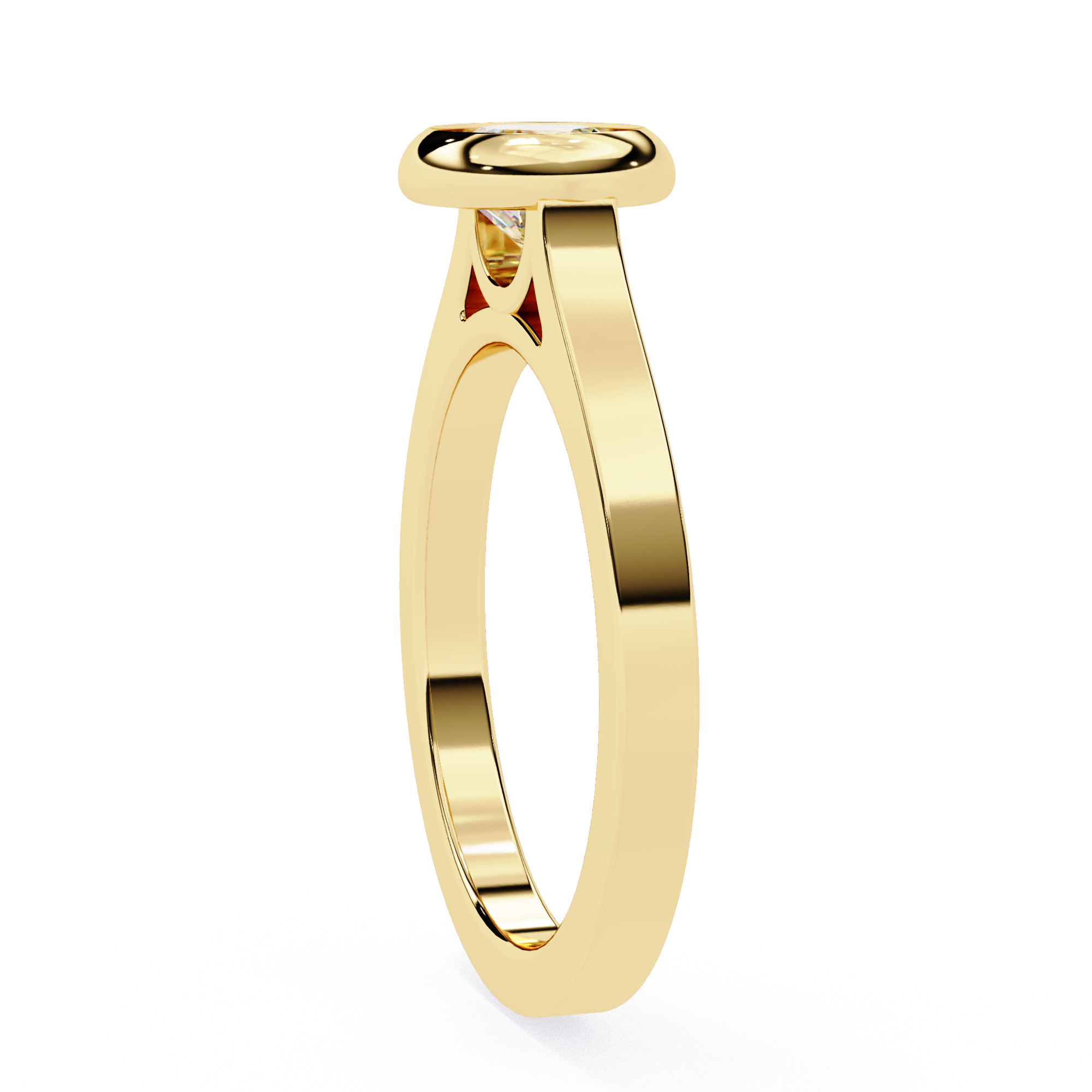 Mono Diamond Solitaire  Ring 360 animation renders 3dm stl  3D print model_13