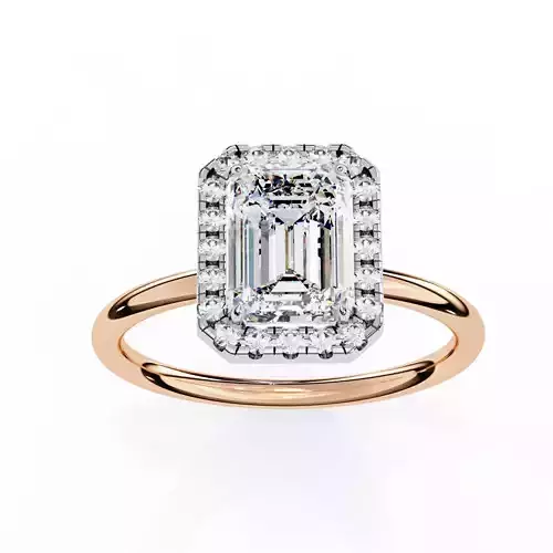 Halo Solitaire Diamond Ring 360 animation renders 3dm stl 