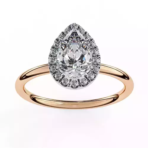 Halo Solitaire Diamond Ring 360 animation renders 3dm stl 